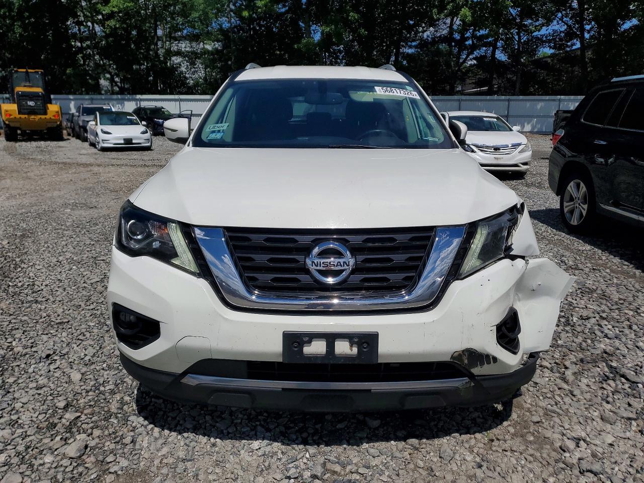 2019 Nissan Pathfinder Sv White vin: 5N1DR2MM0KC640223