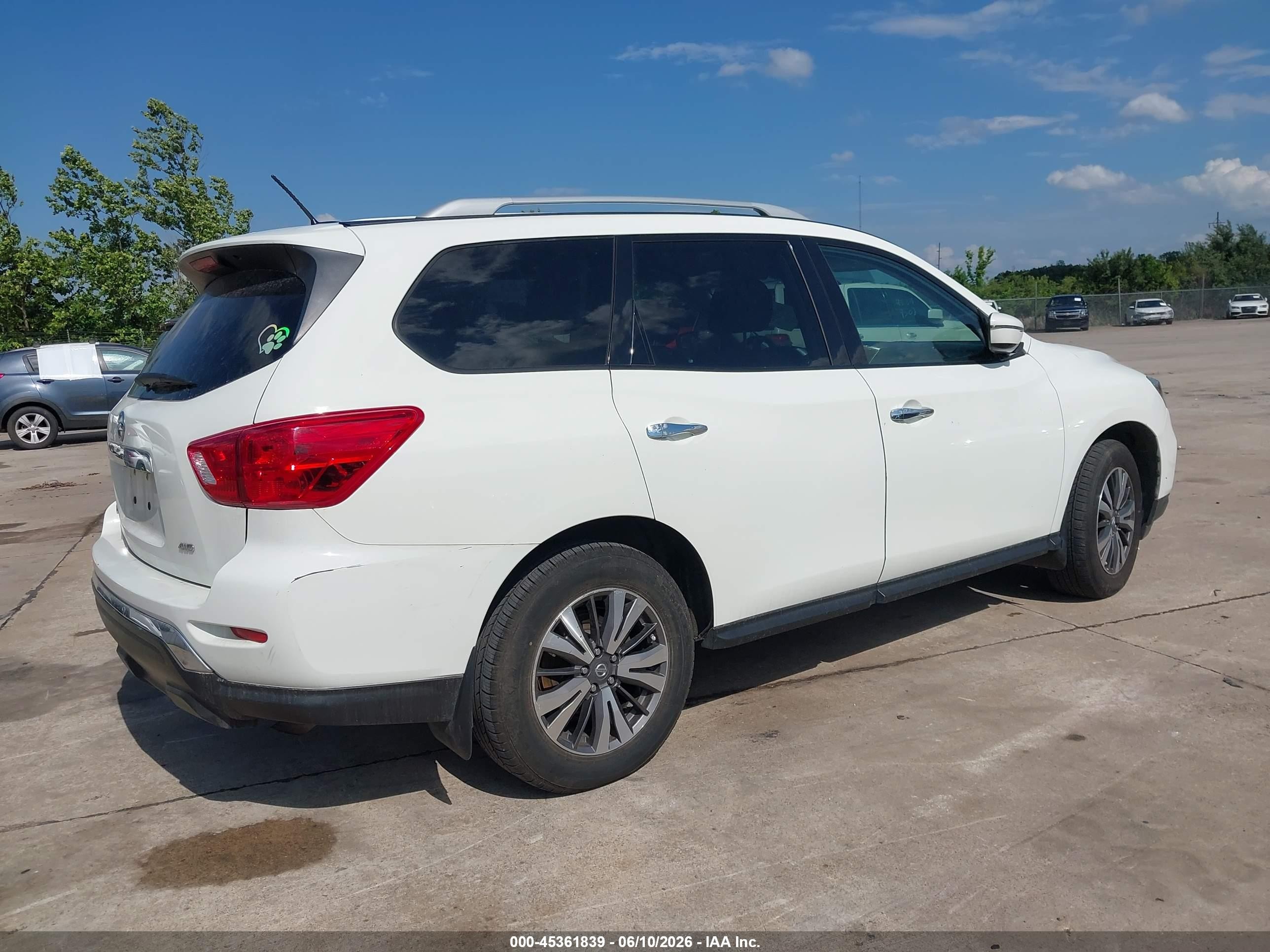 2017 Nissan Pathfinder S White vin: 5N1DR2MM1HC659534