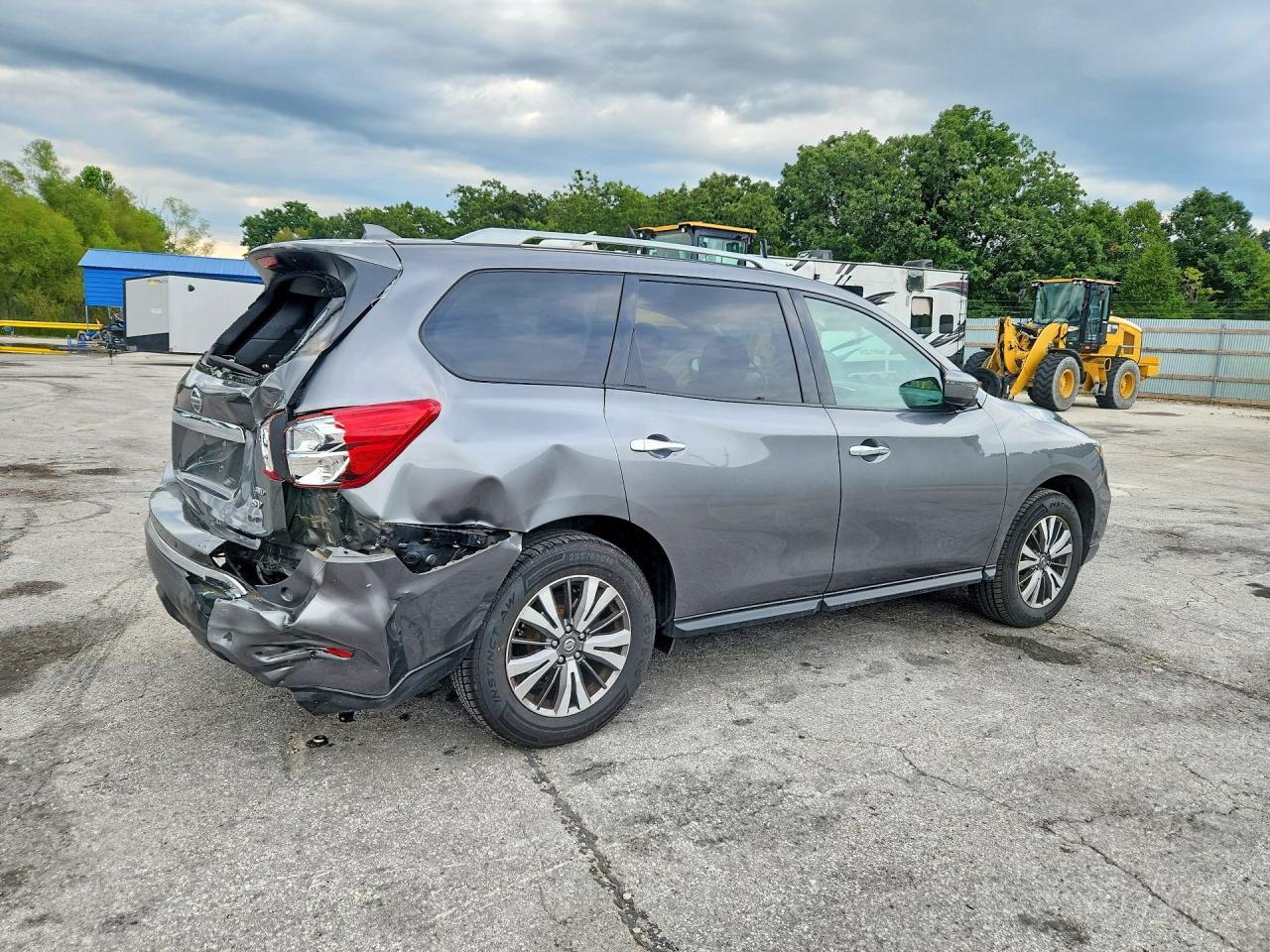 2019 Nissan Pathfinder Sv Серый vin: 5N1DR2MM3KC579949