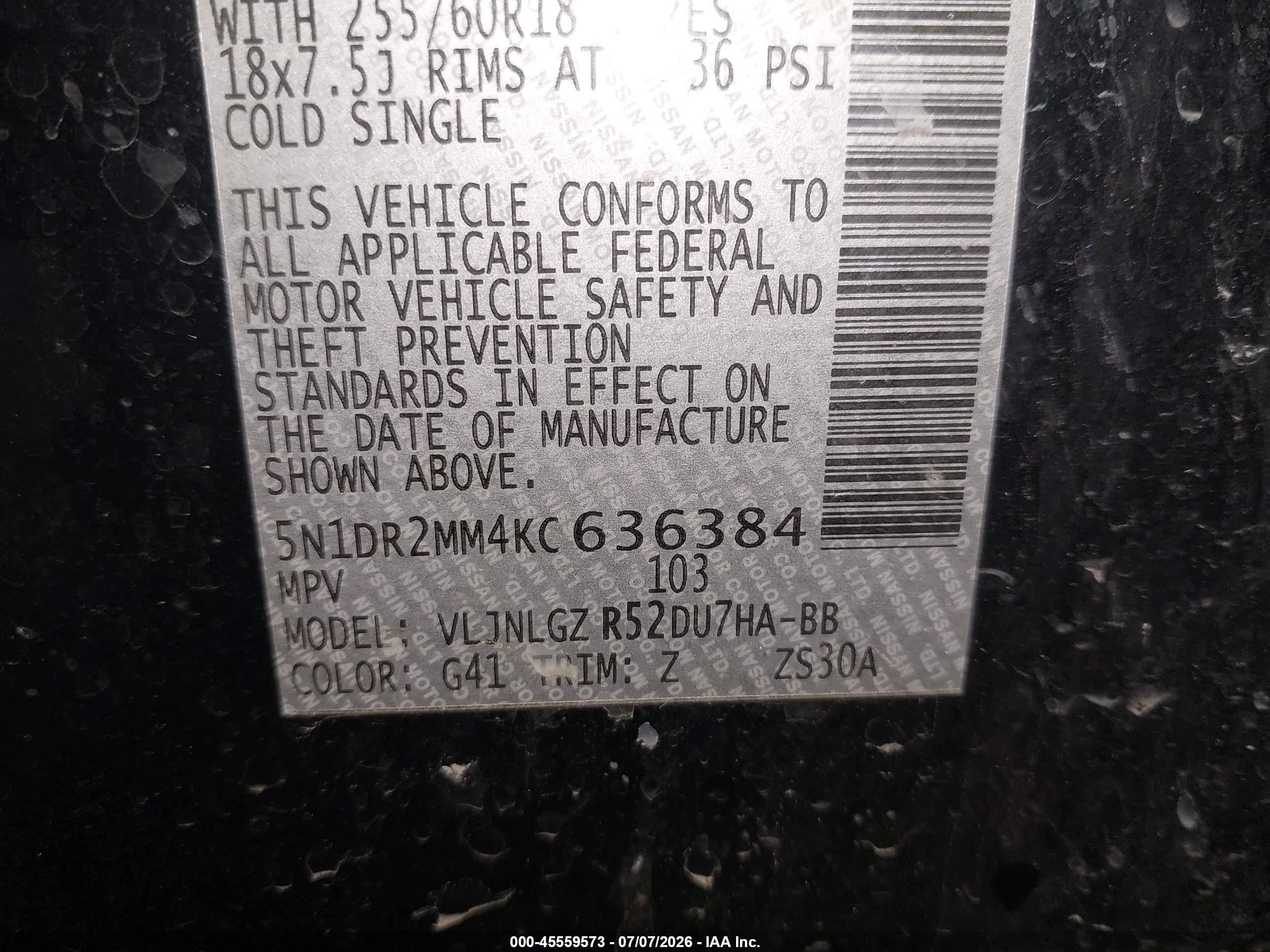 2019 Nissan Pathfinder Sl Black vin: 5N1DR2MM4KC636384