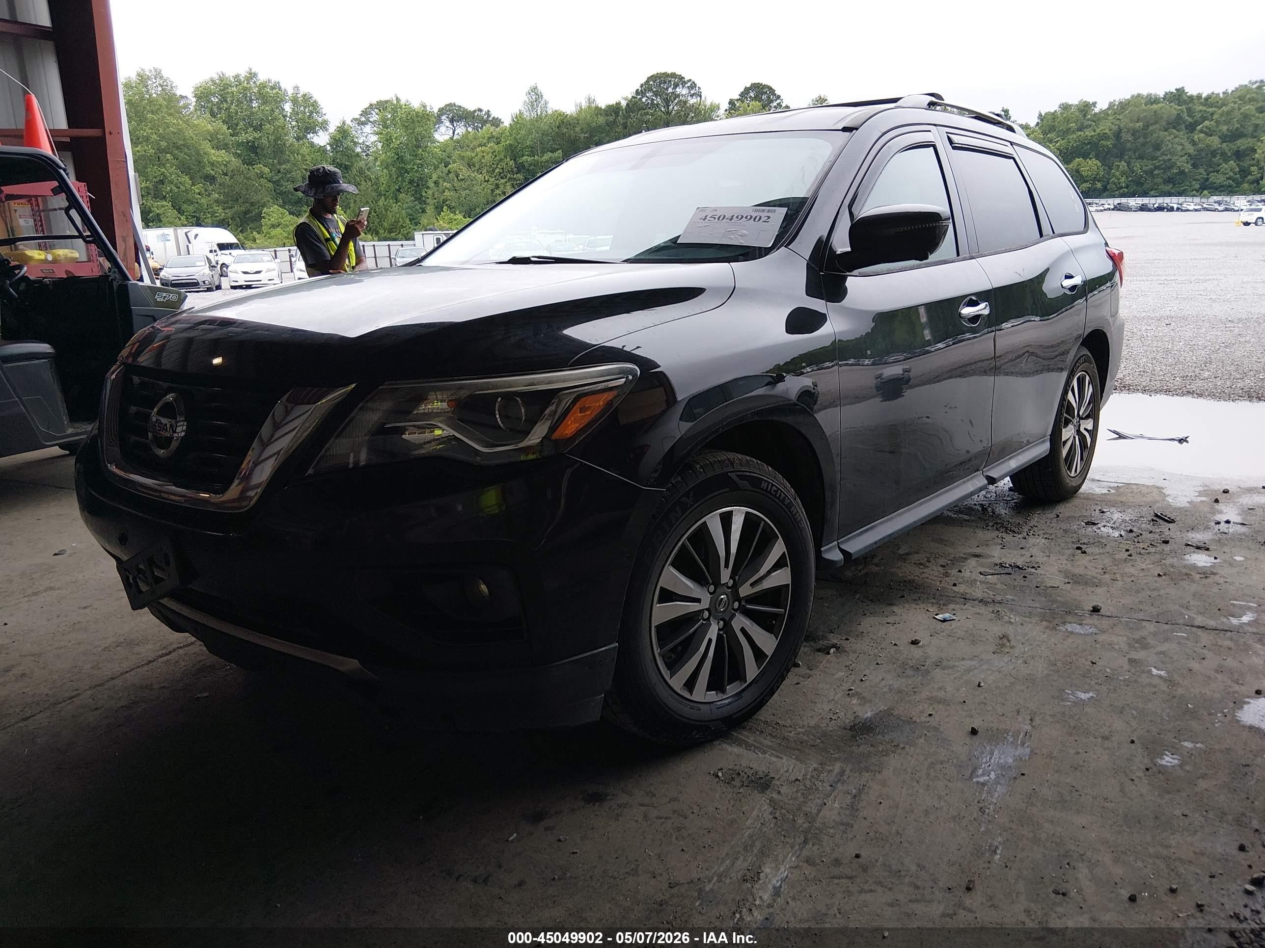 2017 Nissan Pathfinder Sl Black vin: 5N1DR2MM5HC662730