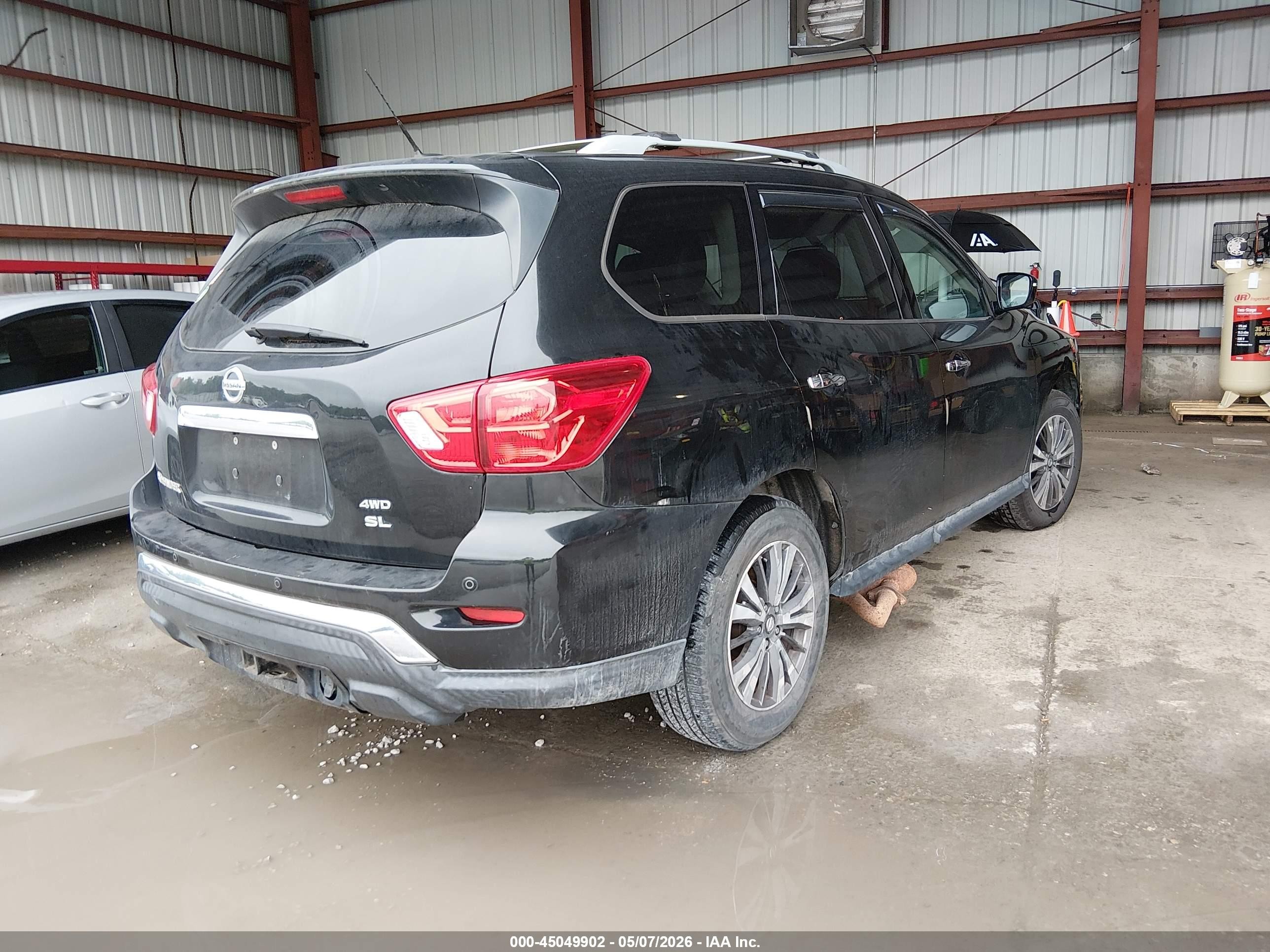 2017 Nissan Pathfinder Sl Black vin: 5N1DR2MM5HC662730