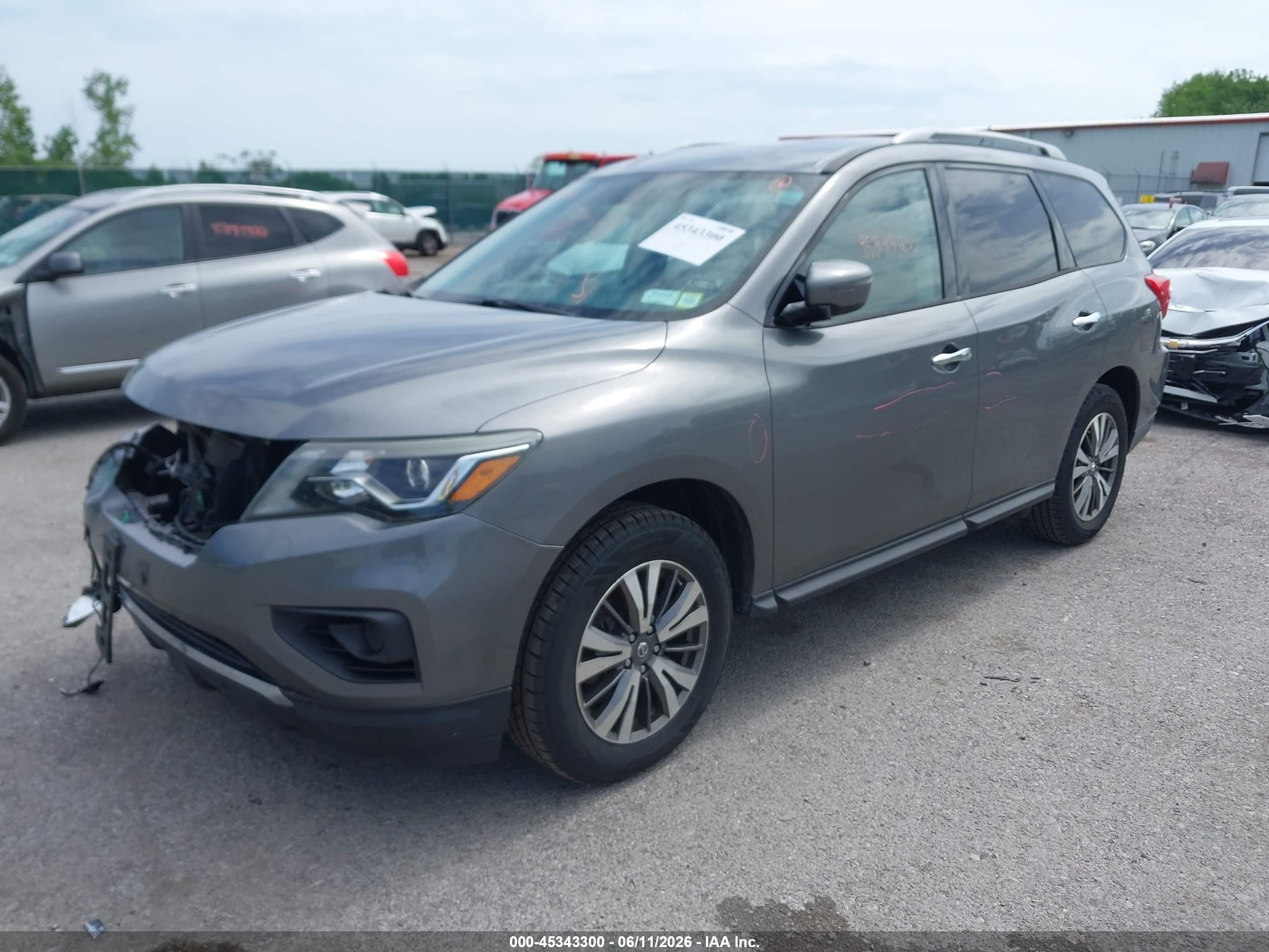 2017 Nissan Pathfinder S Gray vin: 5N1DR2MM5HC694254