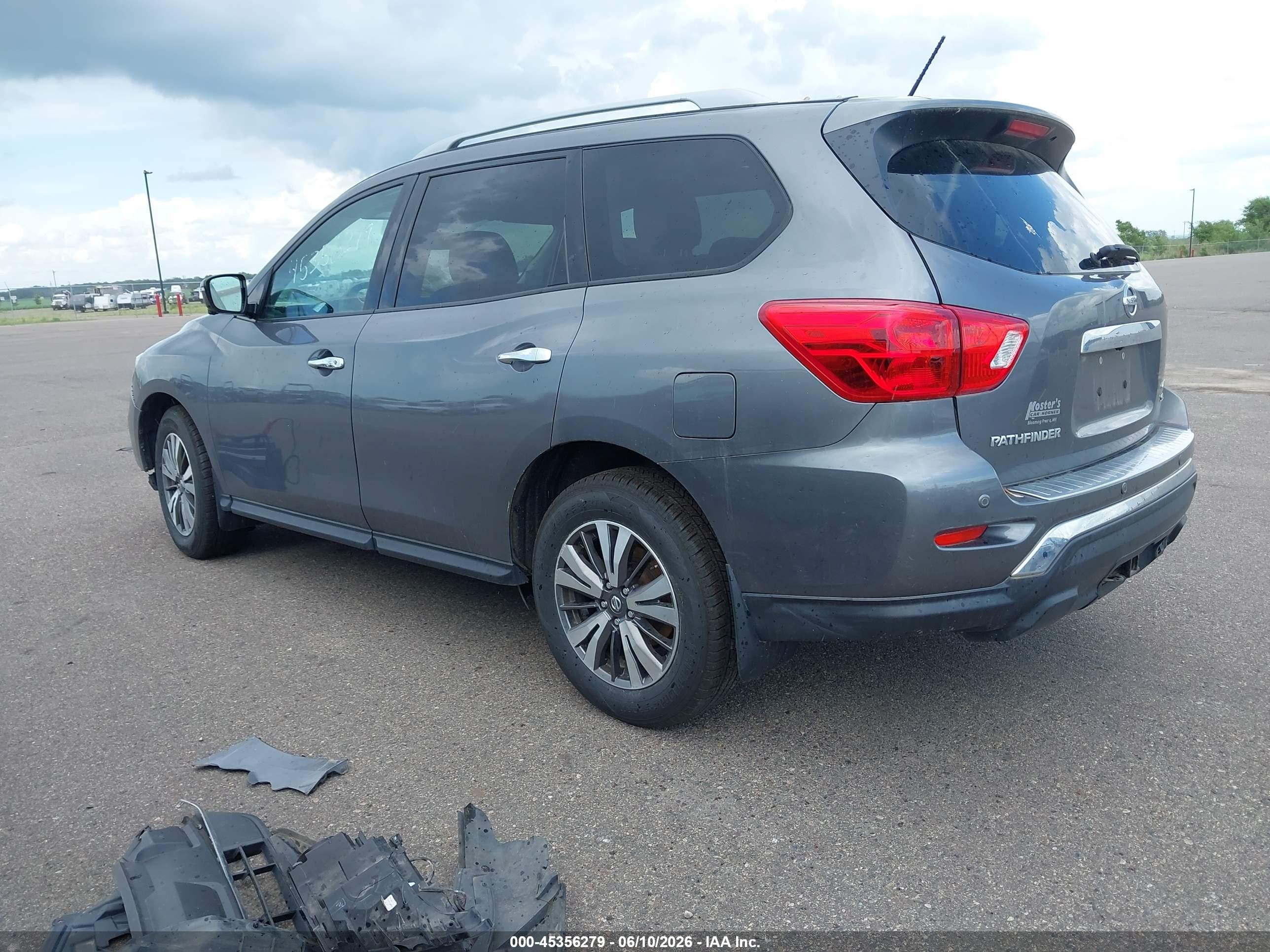2017 Nissan Pathfinder Sl Gray vin: 5N1DR2MM6HC605372