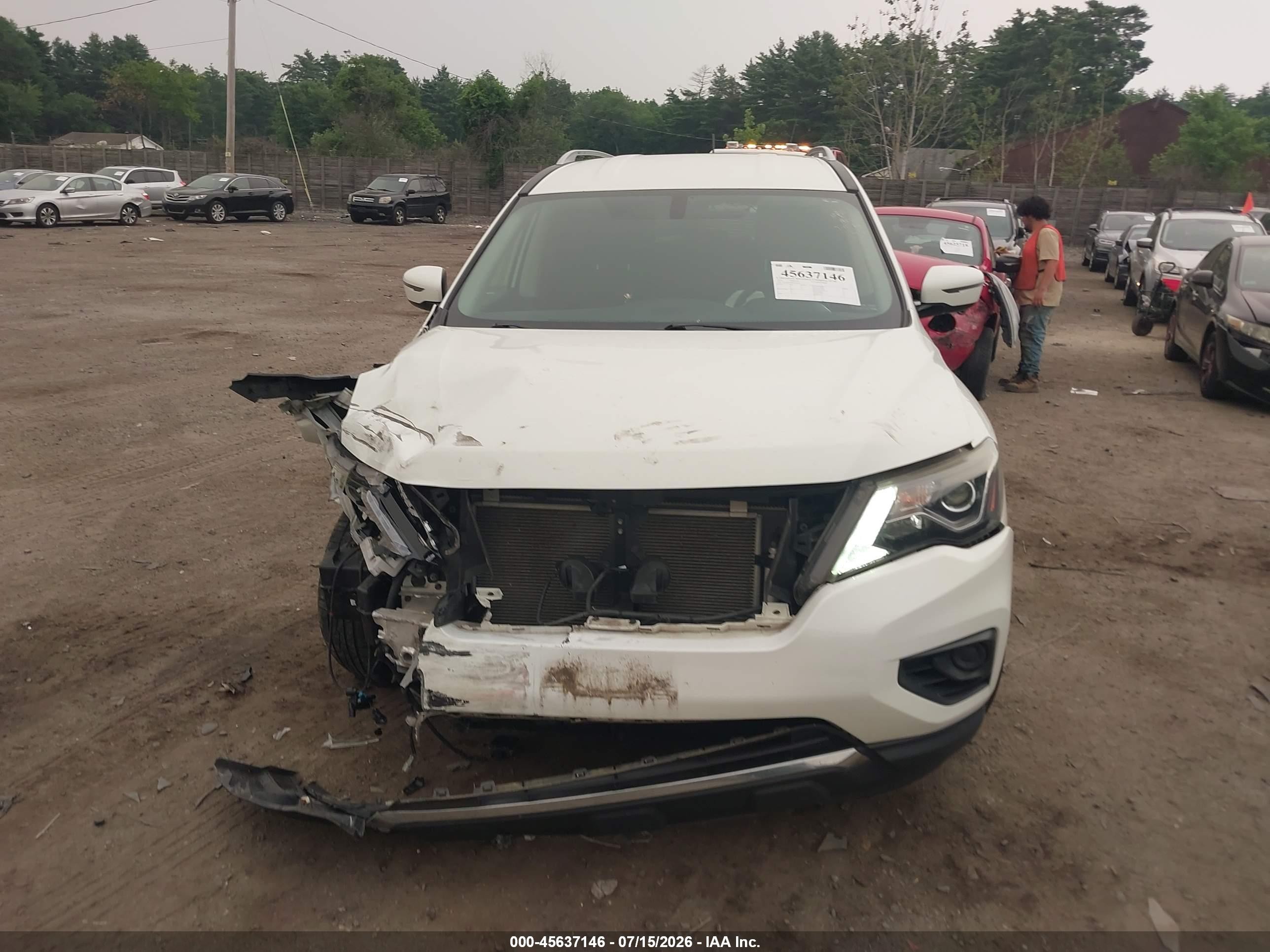 2018 Nissan Pathfinder S White vin: 5N1DR2MM6JC644453