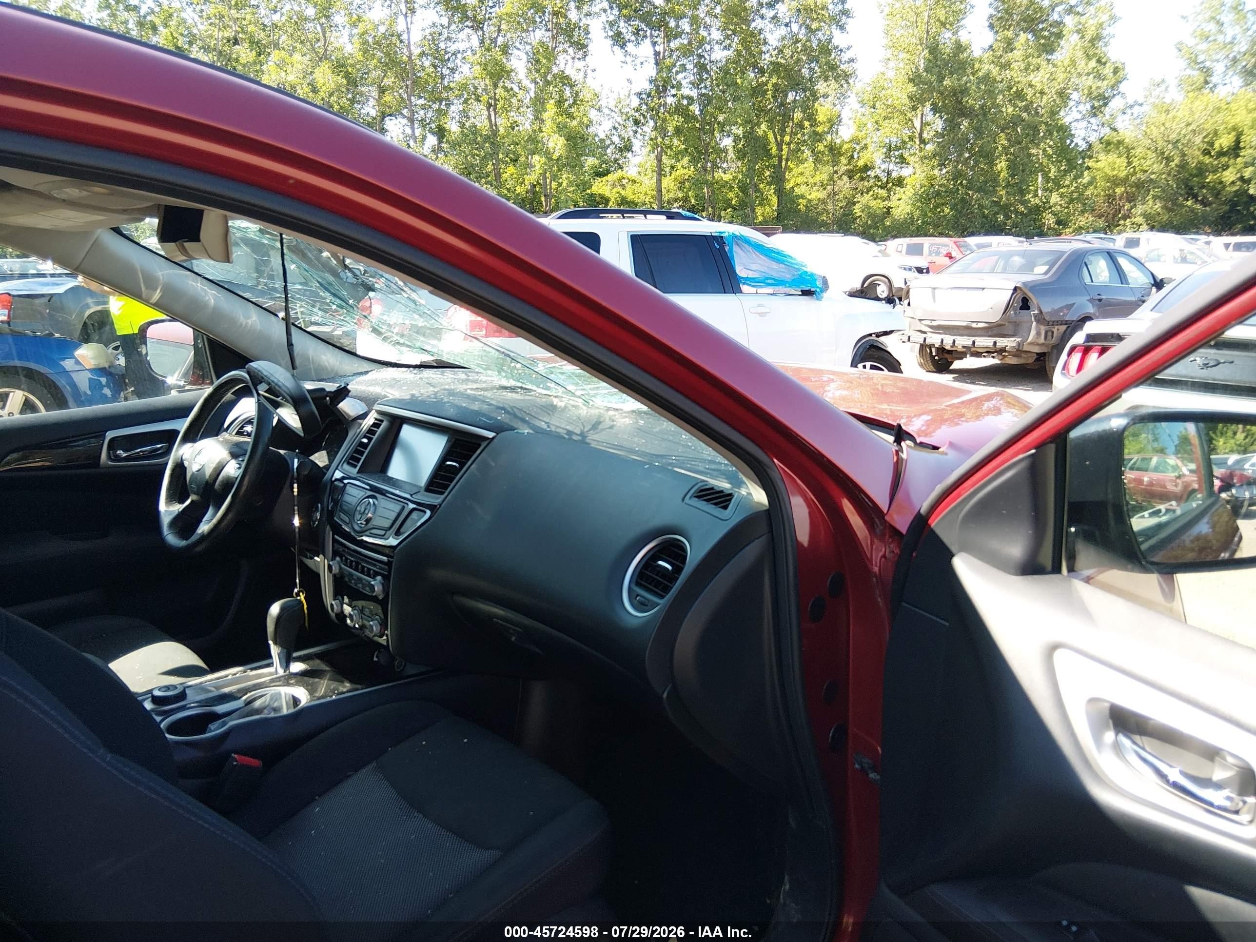 2017 Nissan Pathfinder Platinum/s/sl/sv Red vin: 5N1DR2MM8HC607107