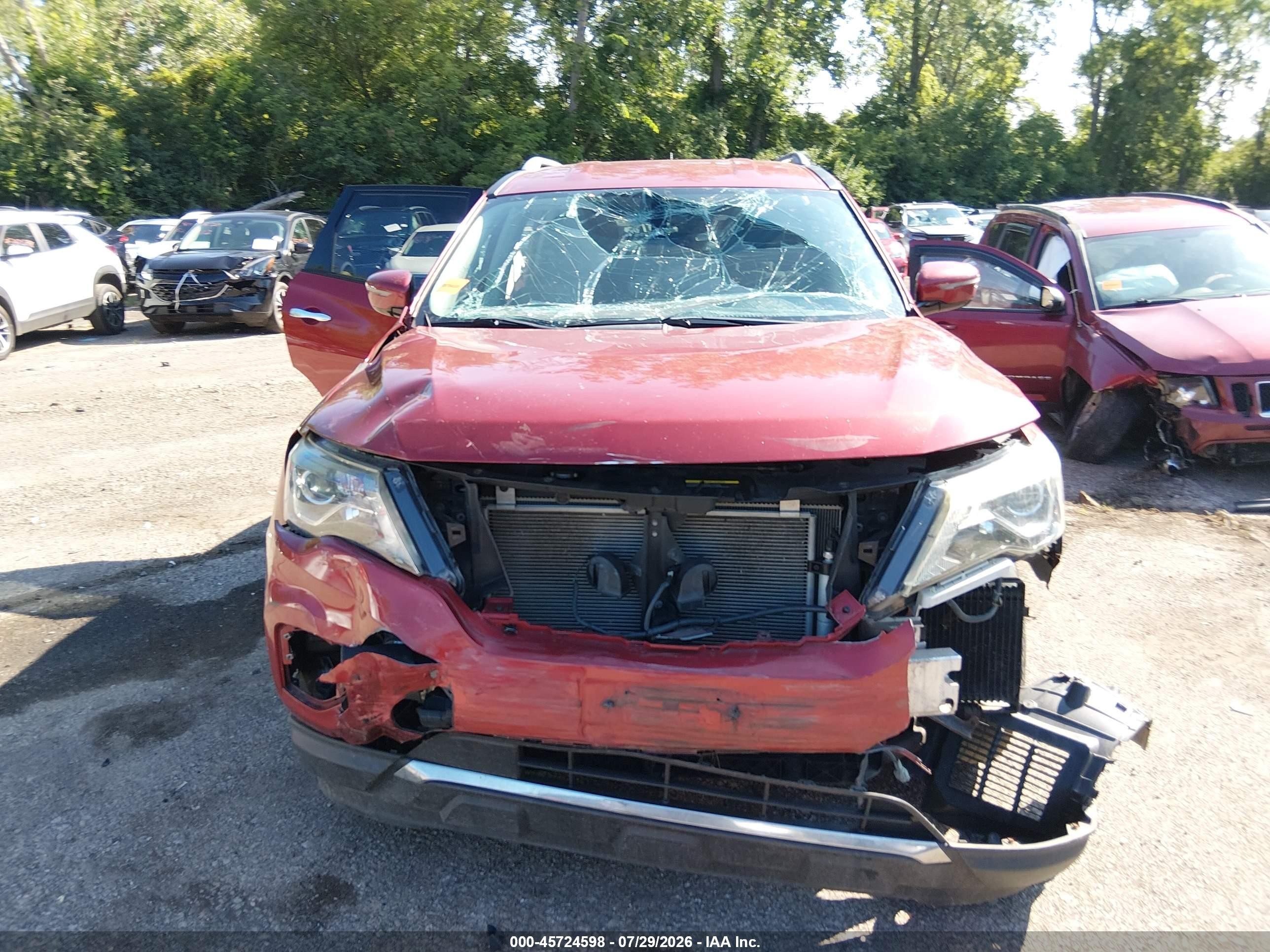 2017 Nissan Pathfinder Platinum/s/sl/sv Red vin: 5N1DR2MM8HC607107