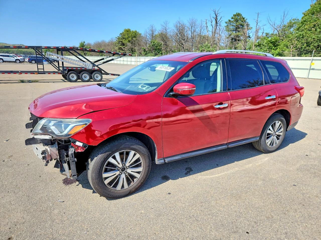 2017 Nissan Pathfinder Sv Red vin: 5N1DR2MM8HC694099