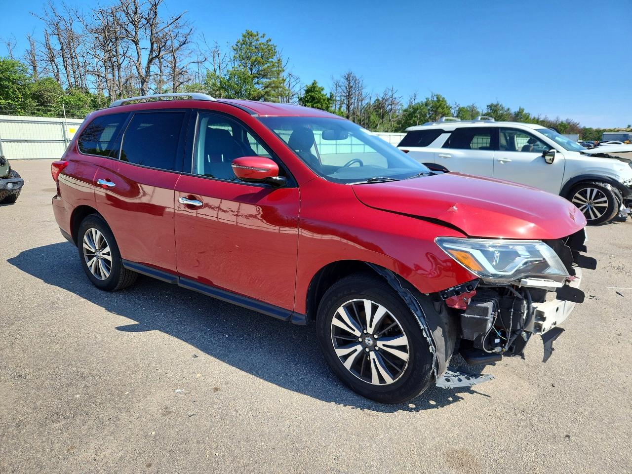 2017 Nissan Pathfinder Sv Red vin: 5N1DR2MM8HC694099