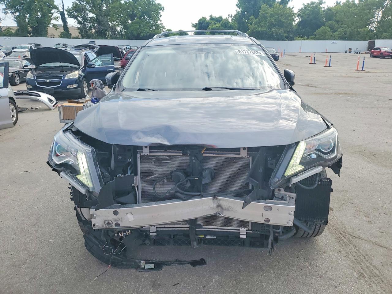 2019 Nissan Pathfinder Sv Gray vin: 5N1DR2MM8KC597850