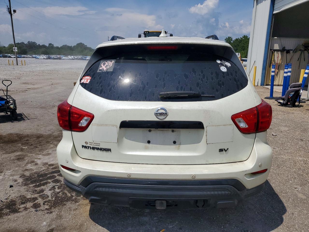 2019 Nissan Pathfinder Sv White vin: 5N1DR2MN0KC632115