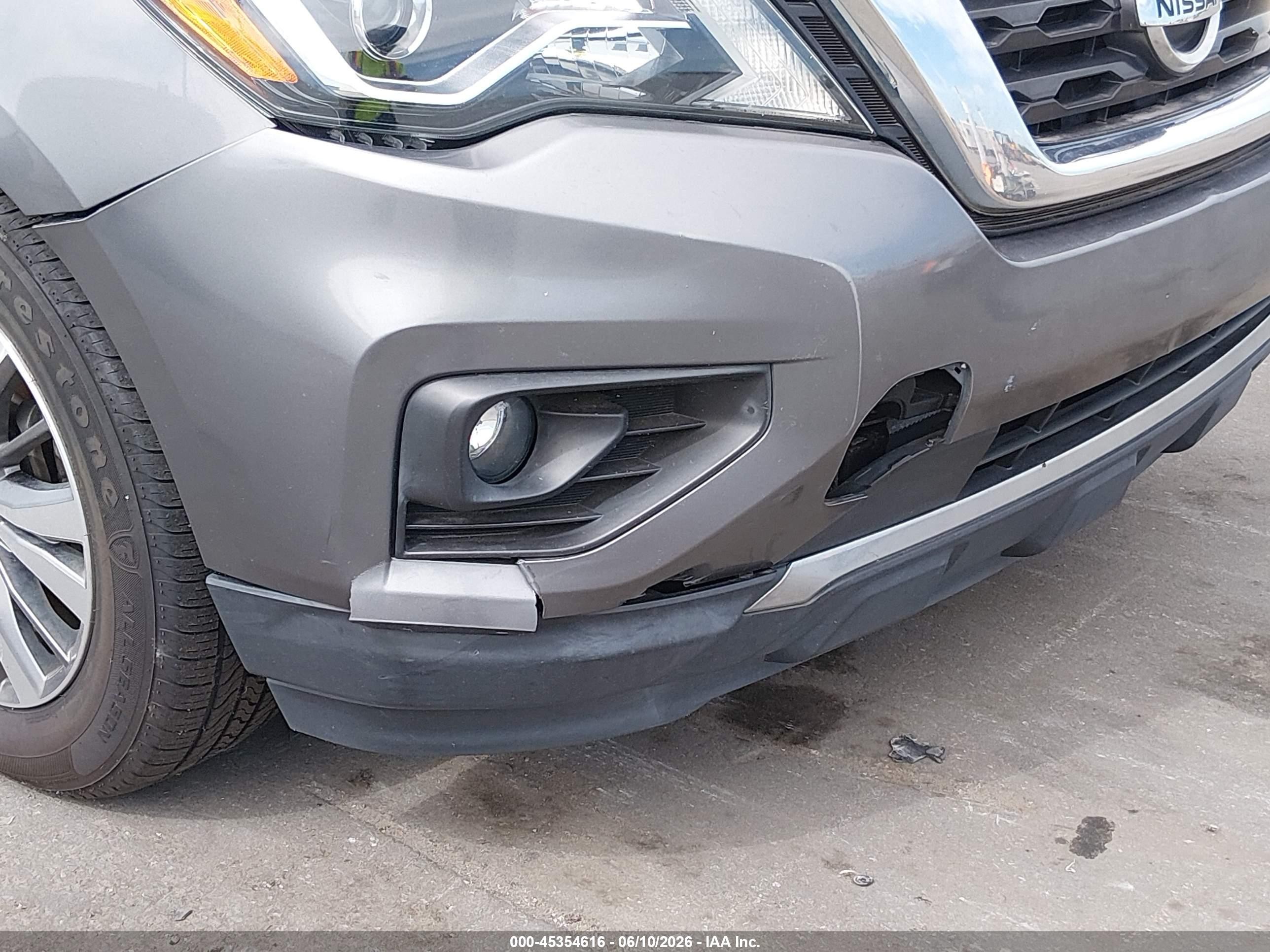 2019 Nissan Pathfinder Sv Gray vin: 5N1DR2MN1KC607496