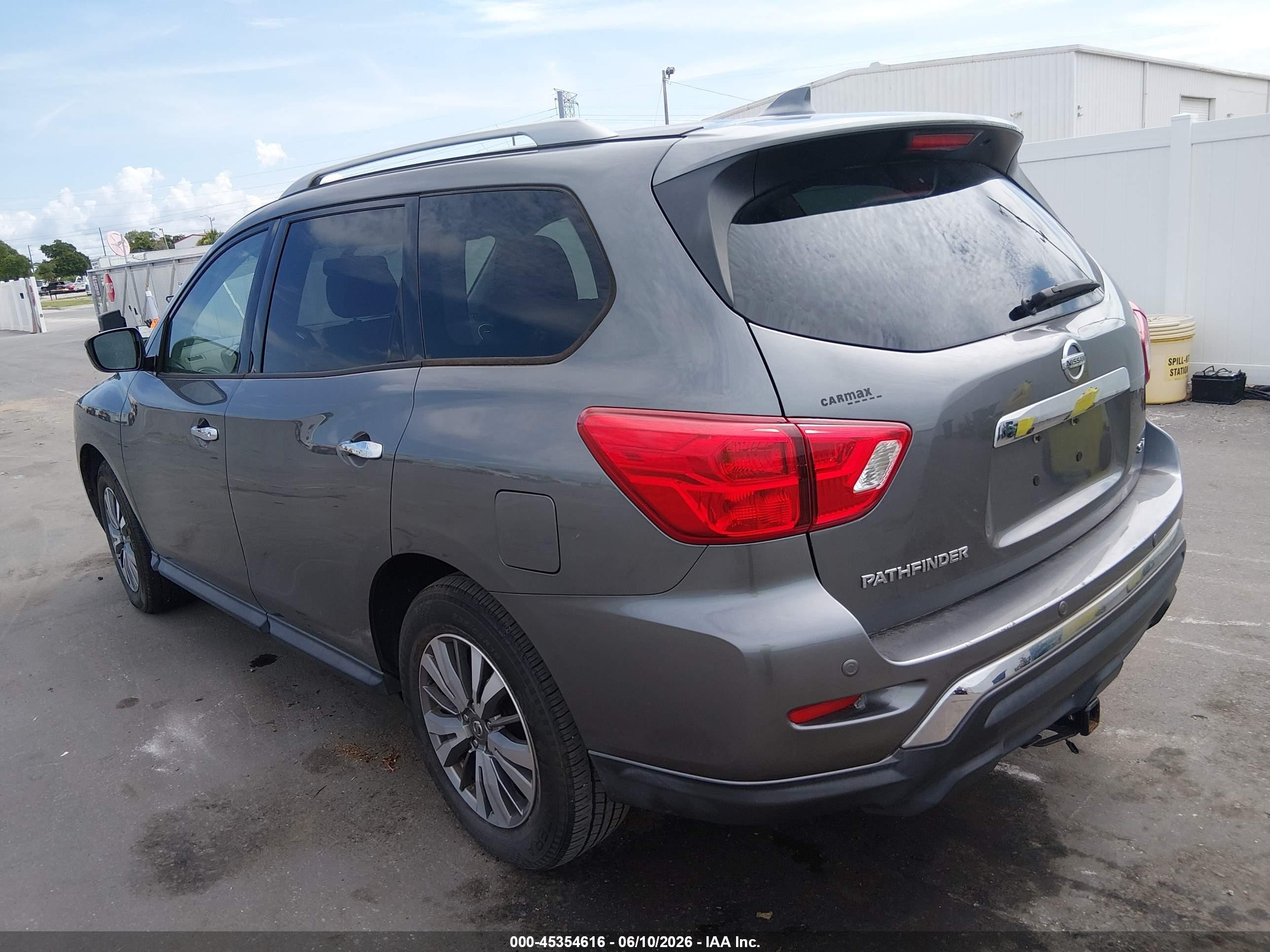2019 Nissan Pathfinder Sv Gray vin: 5N1DR2MN1KC607496