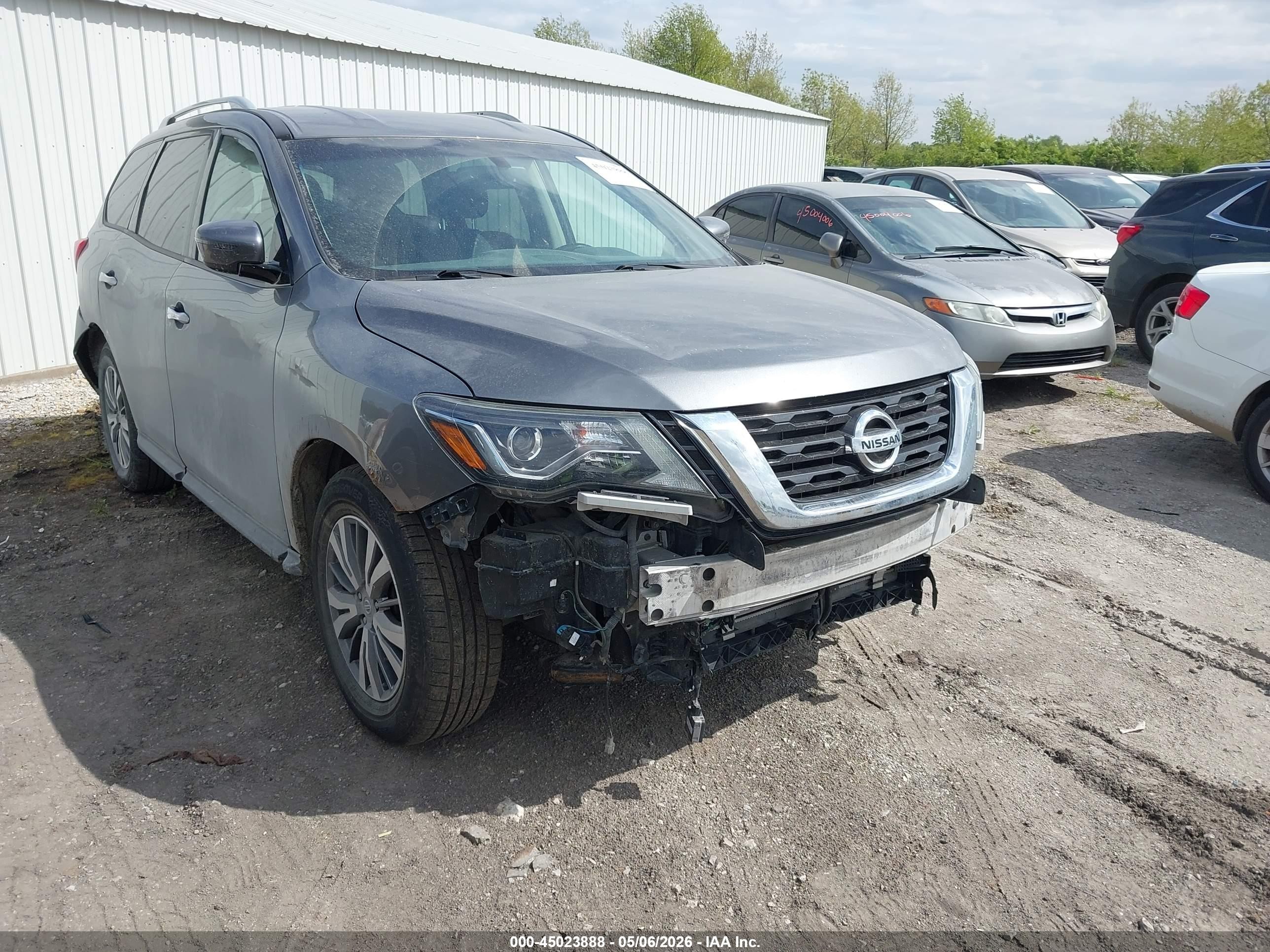 2019 Nissan Pathfinder Sv Gray vin: 5N1DR2MN1KC625917