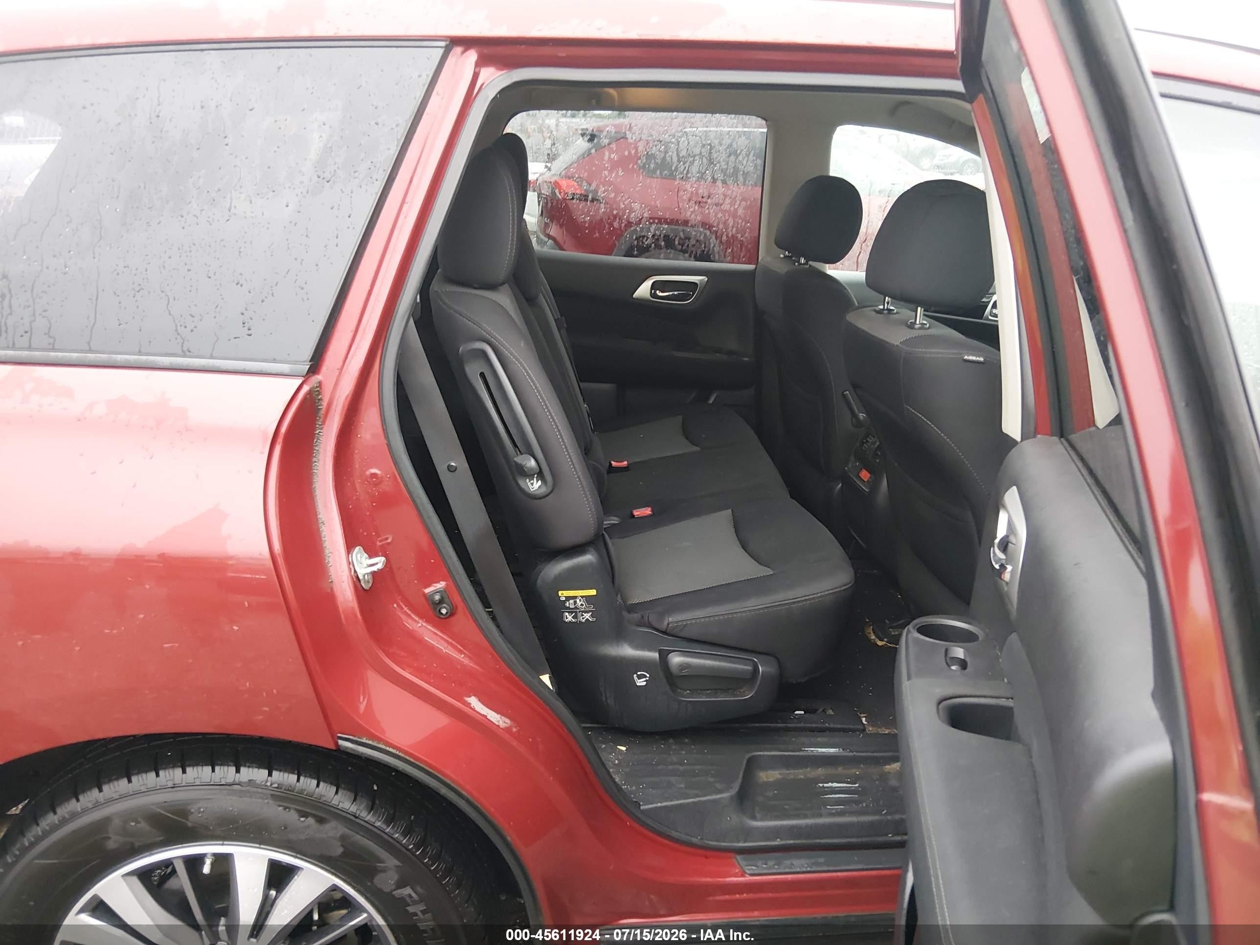 2017 Nissan Pathfinder Sv Red vin: 5N1DR2MN2HC912286