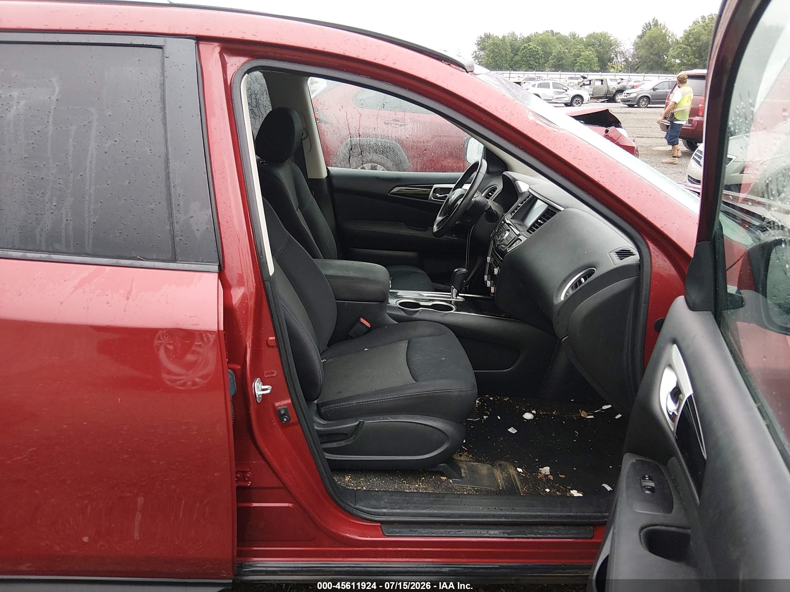 2017 Nissan Pathfinder Sv Red vin: 5N1DR2MN2HC912286