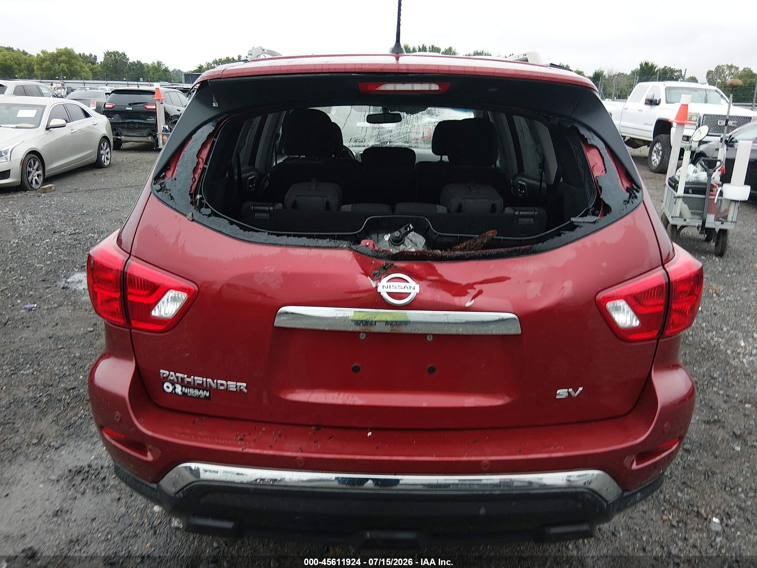 2017 Nissan Pathfinder Sv Red vin: 5N1DR2MN2HC912286