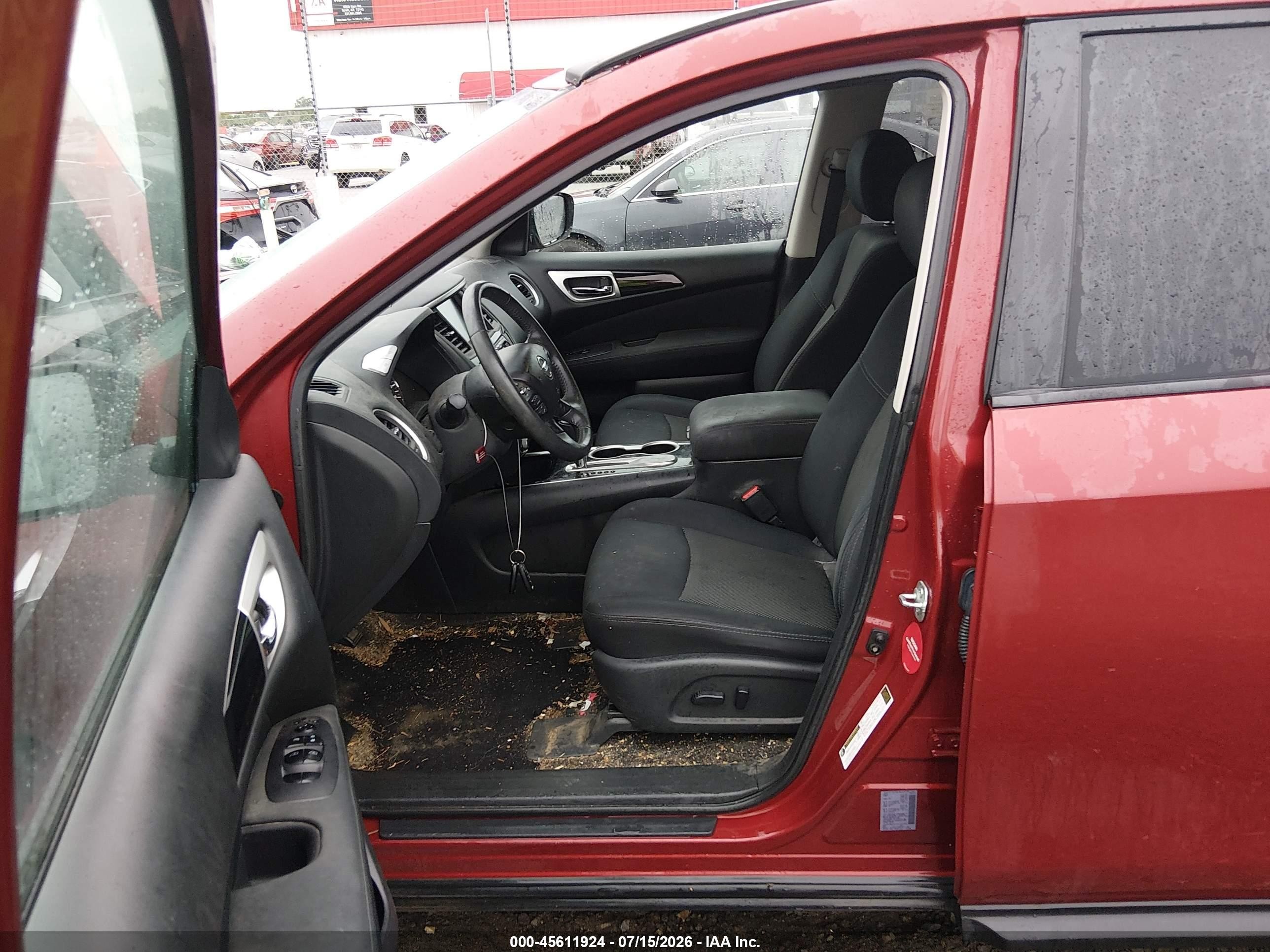 2017 Nissan Pathfinder Sv Red vin: 5N1DR2MN2HC912286