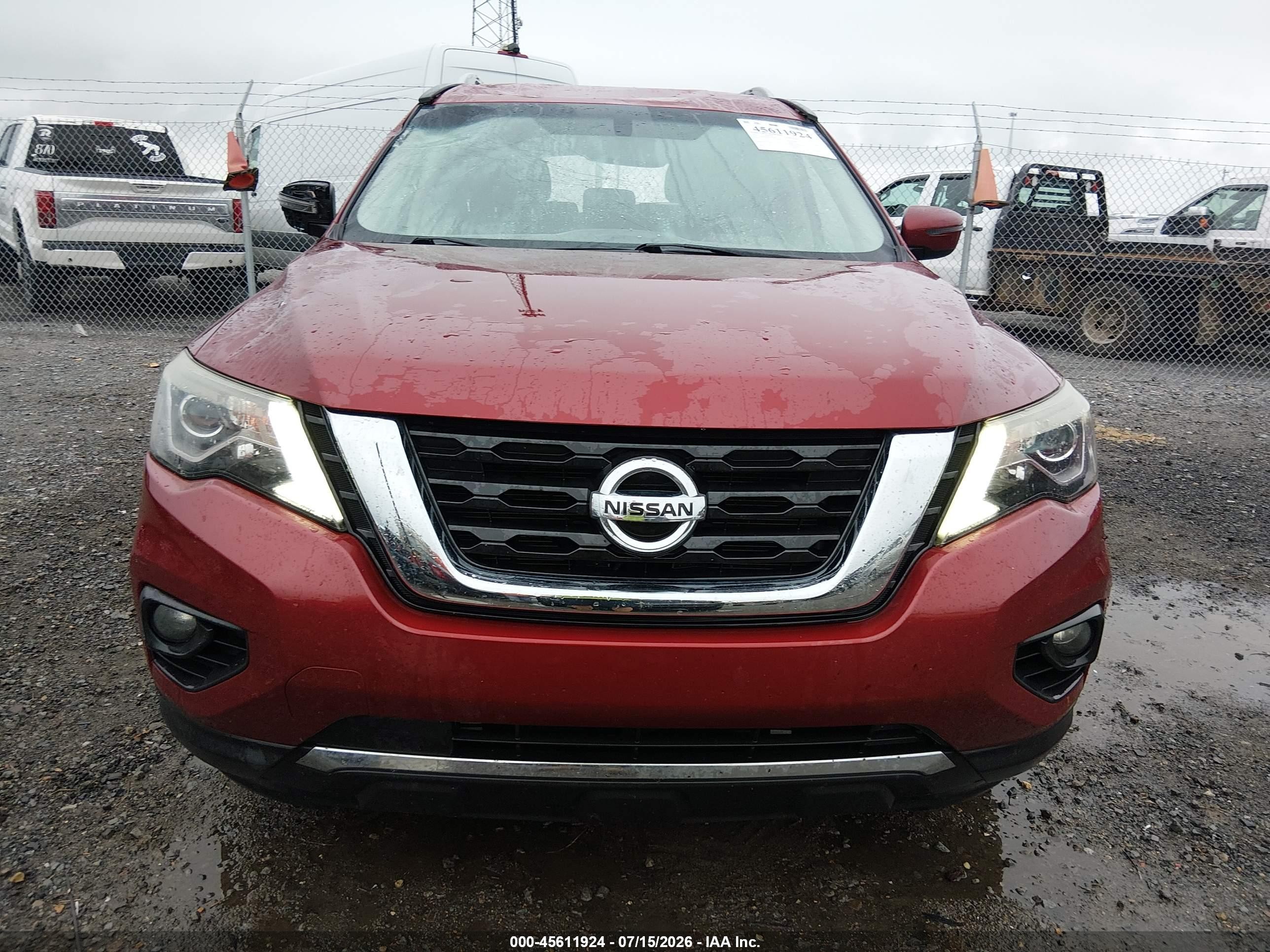2017 Nissan Pathfinder Sv Red vin: 5N1DR2MN2HC912286