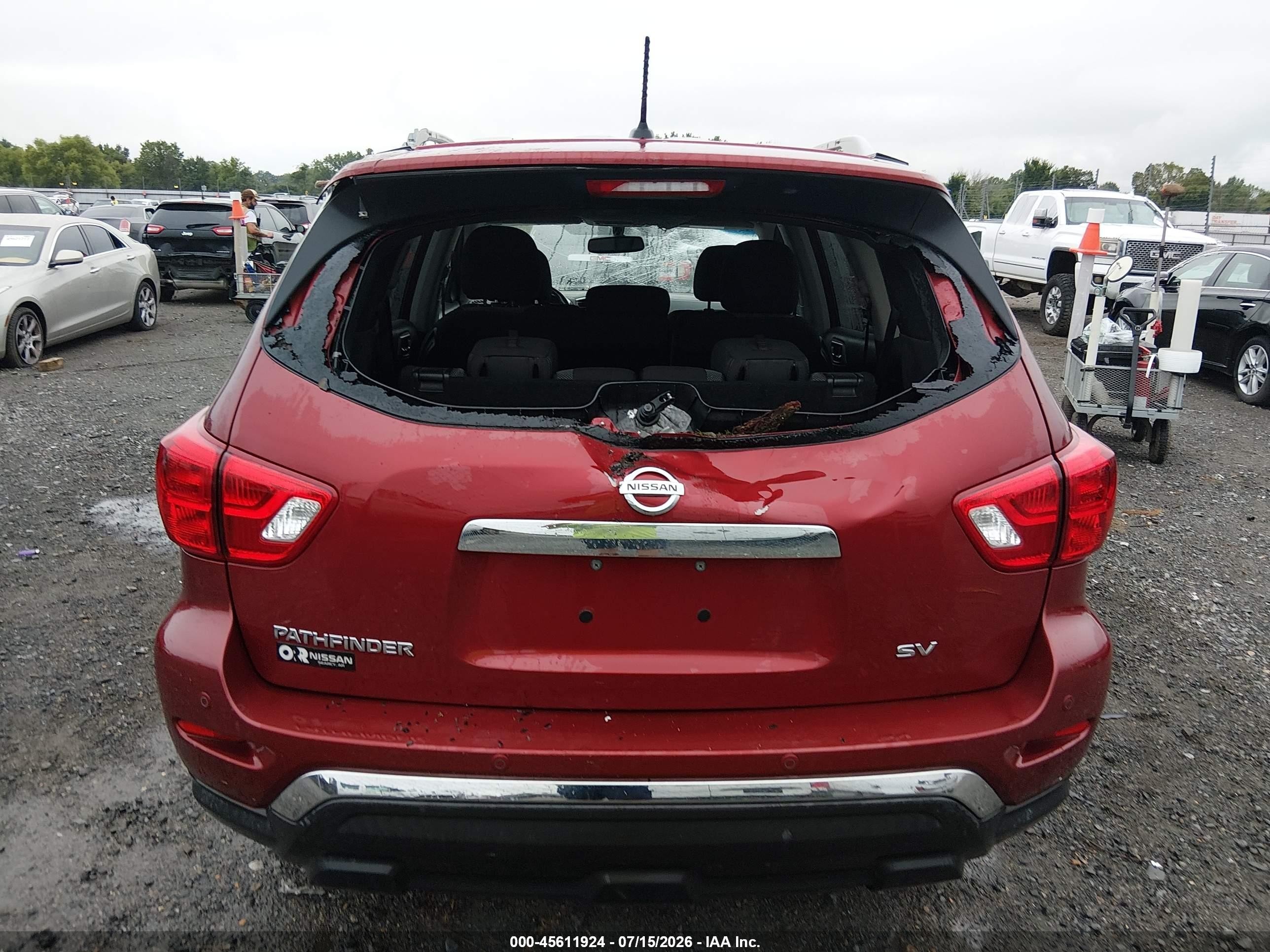 2017 Nissan Pathfinder Sv Red vin: 5N1DR2MN2HC912286