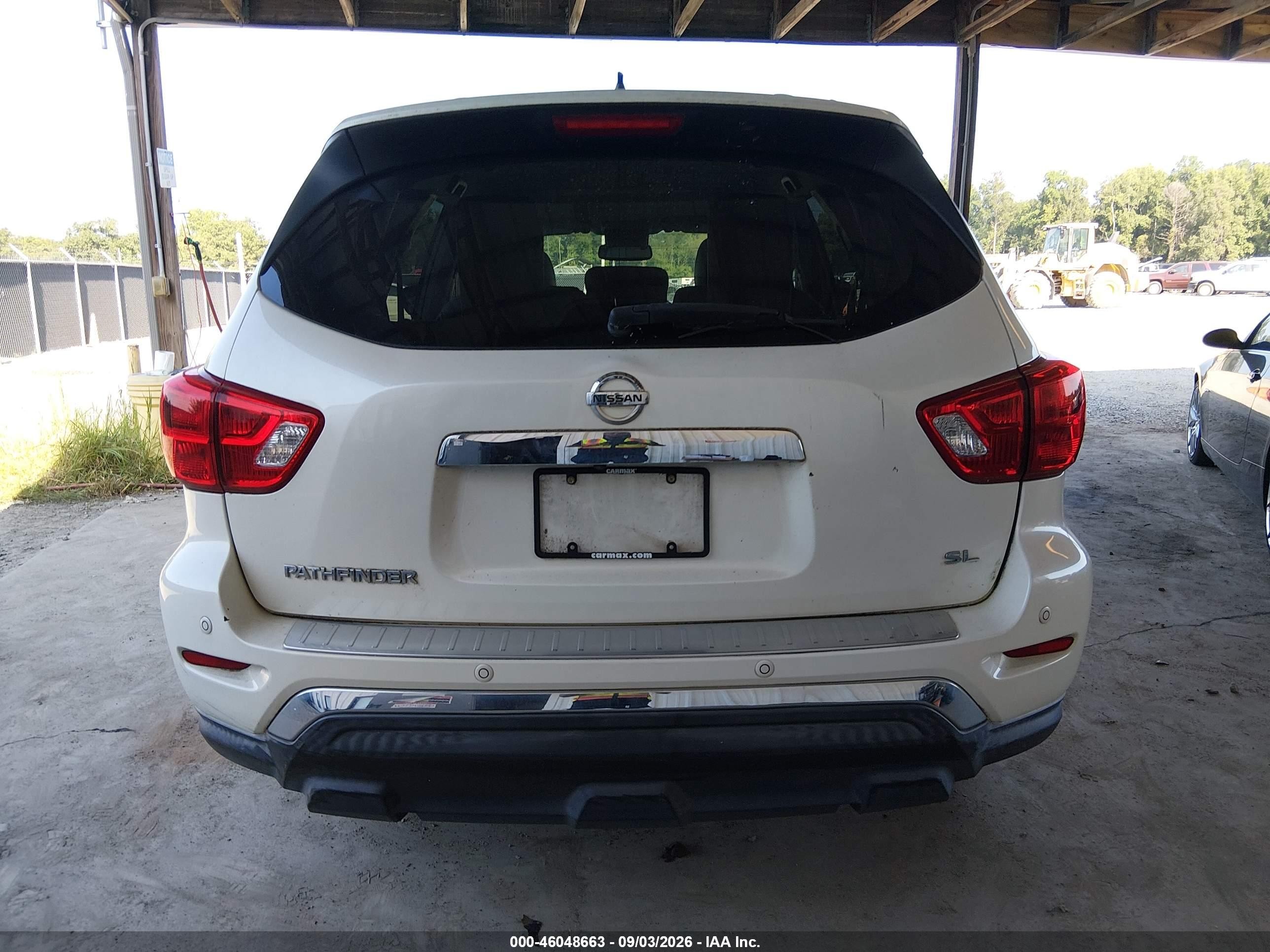 2017 Nissan Pathfinder Sl White vin: 5N1DR2MN3HC643084
