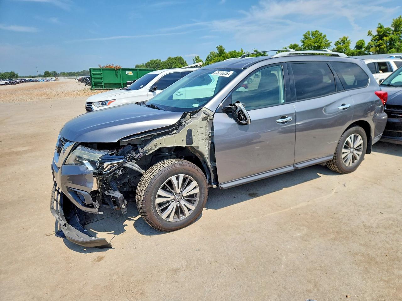 2018 Nissan Pathfinder S Gray vin: 5N1DR2MN3JC607997