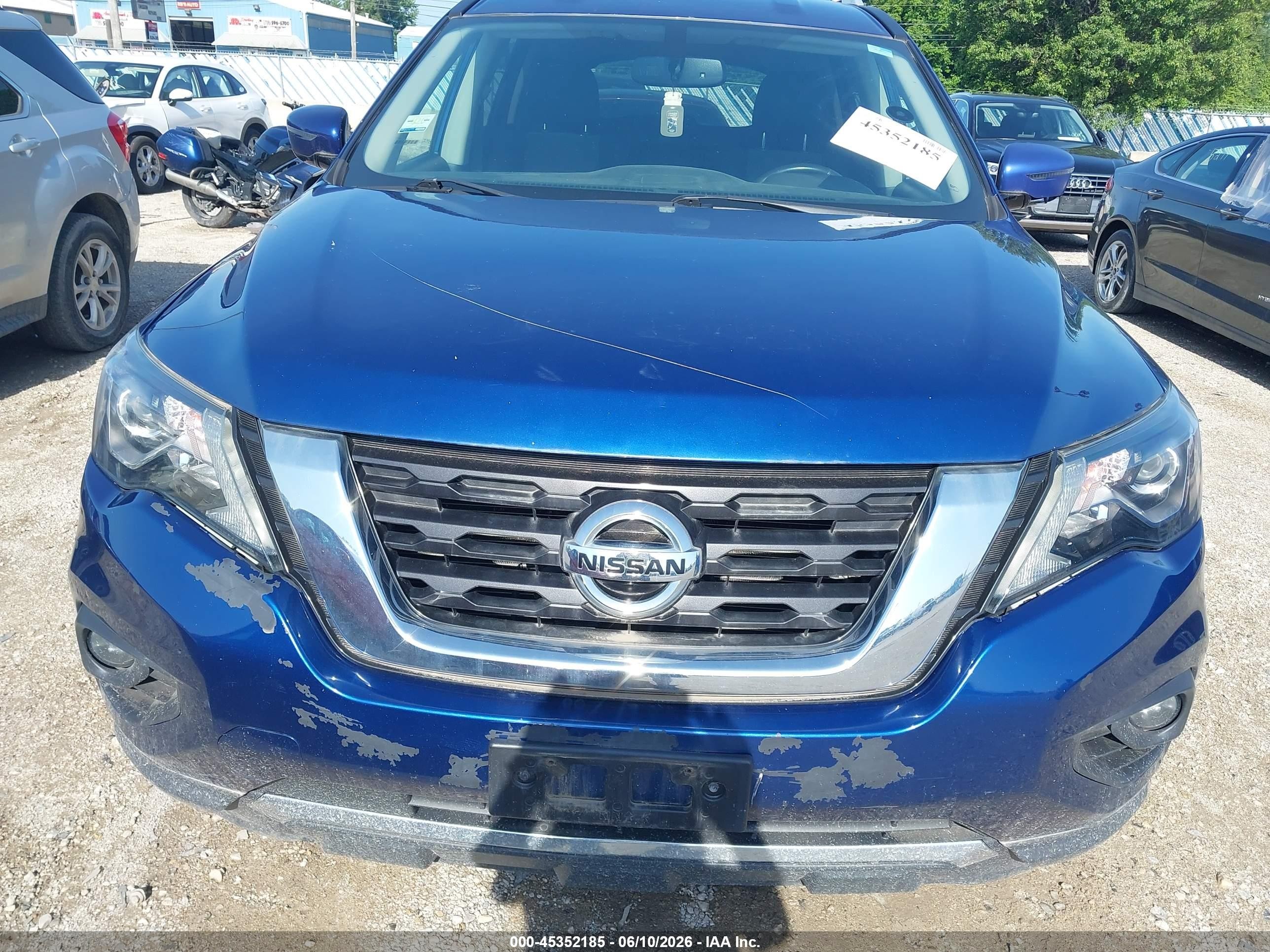 2017 Nissan Pathfinder Sv Blue vin: 5N1DR2MN4HC688065