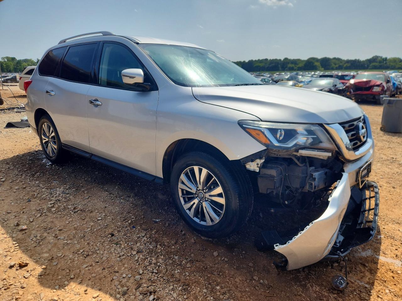 2019 Nissan Pathfinder Sv Silver vin: 5N1DR2MN4KC618864