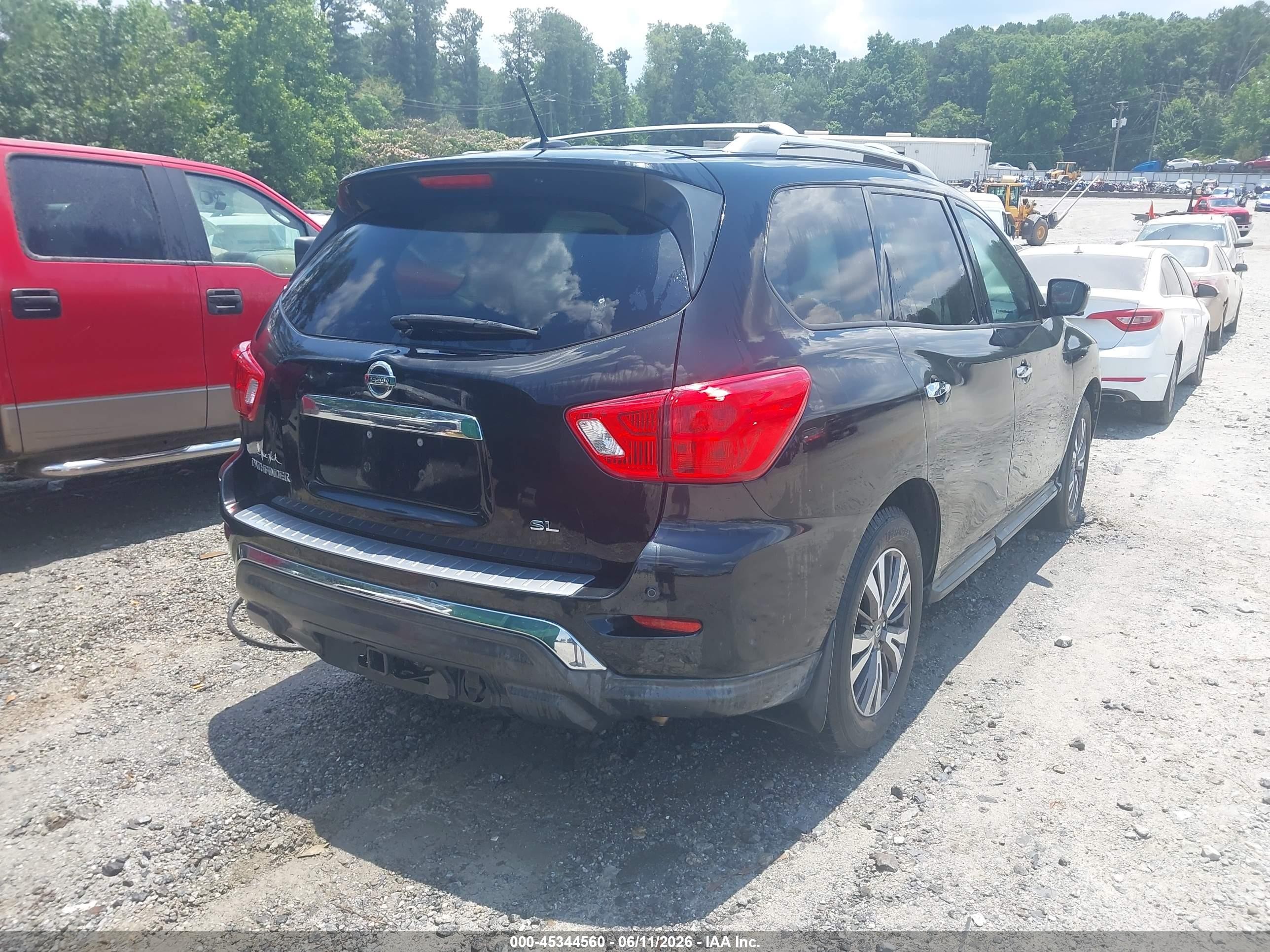 2017 Nissan Pathfinder Sl Black vin: 5N1DR2MN5HC903047