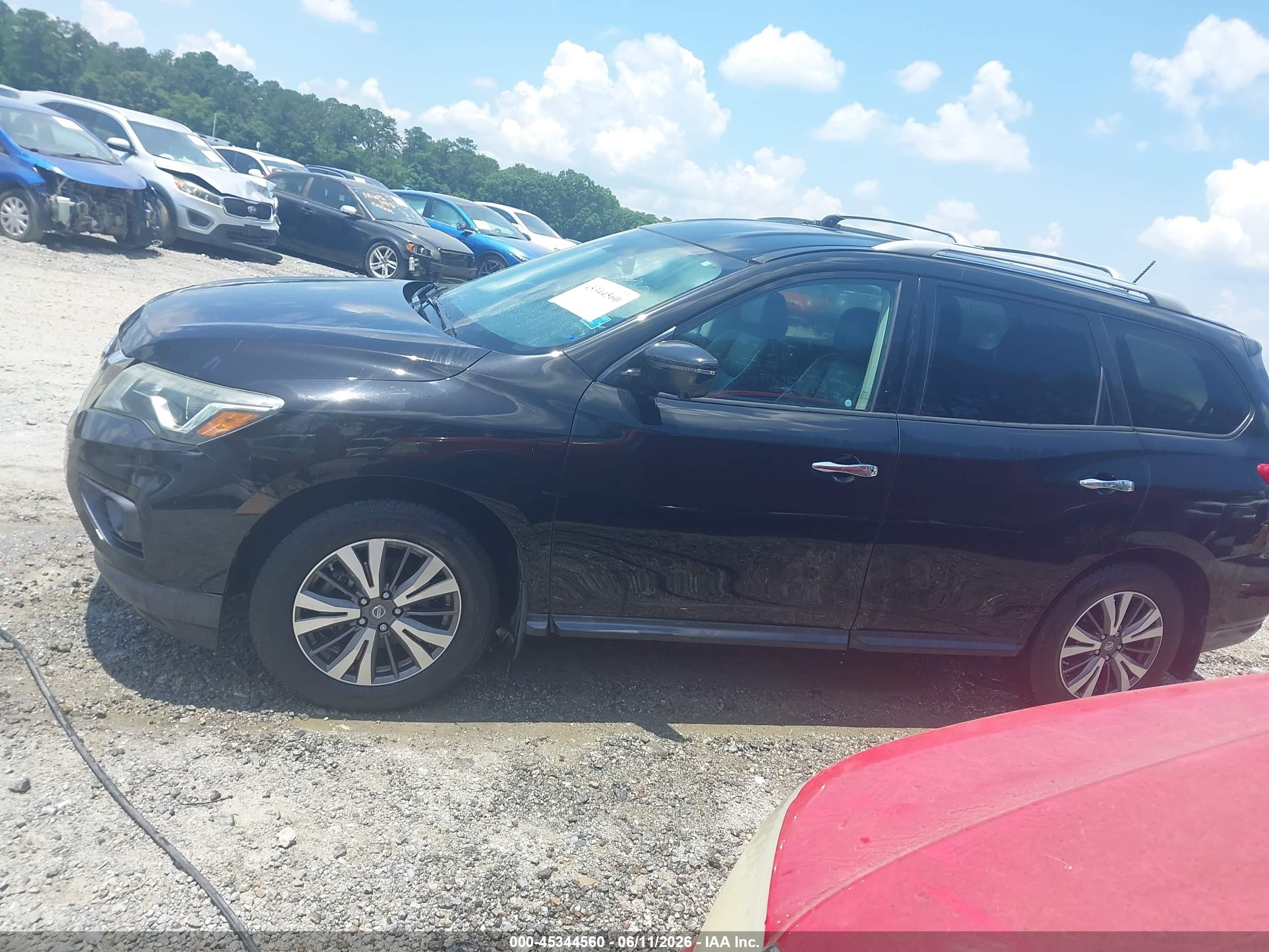 2017 Nissan Pathfinder Sl Black vin: 5N1DR2MN5HC903047
