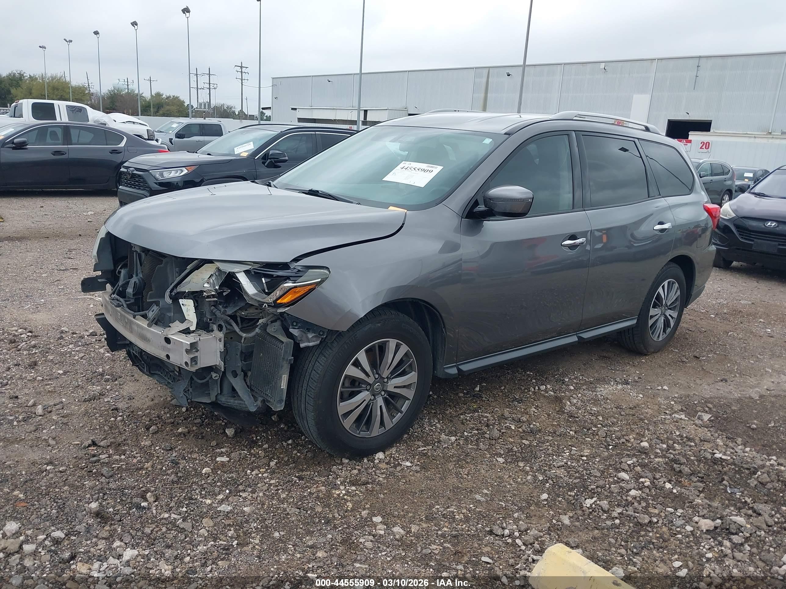 2017 Nissan Pathfinder S Gray vin: 5N1DR2MN7HC637112