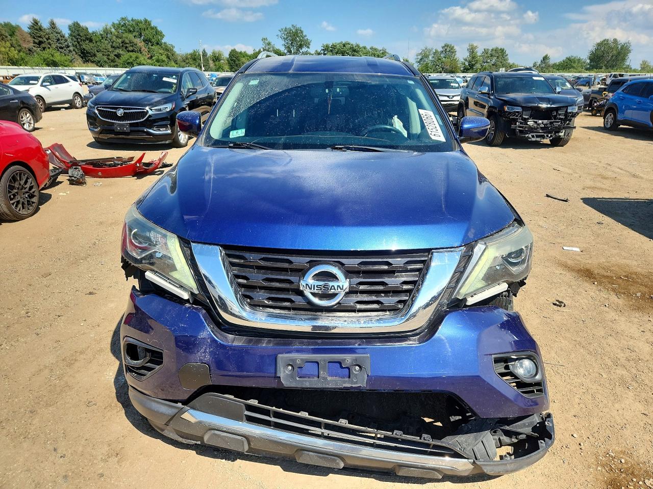 2017 Nissan Pathfinder Sv Blue vin: 5N1DR2MN7HC689047