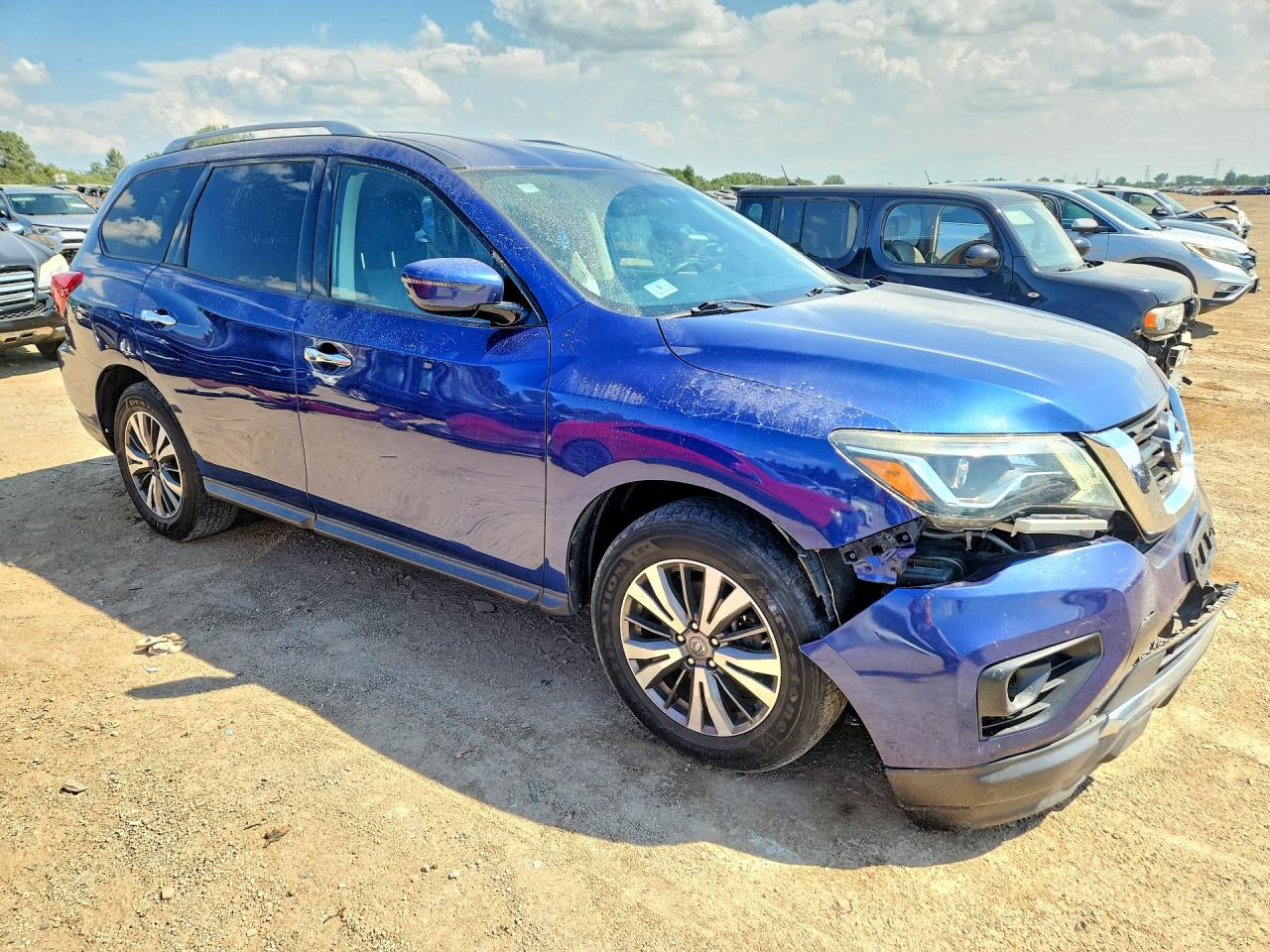 2017 Nissan Pathfinder Sv Blue vin: 5N1DR2MN7HC689047