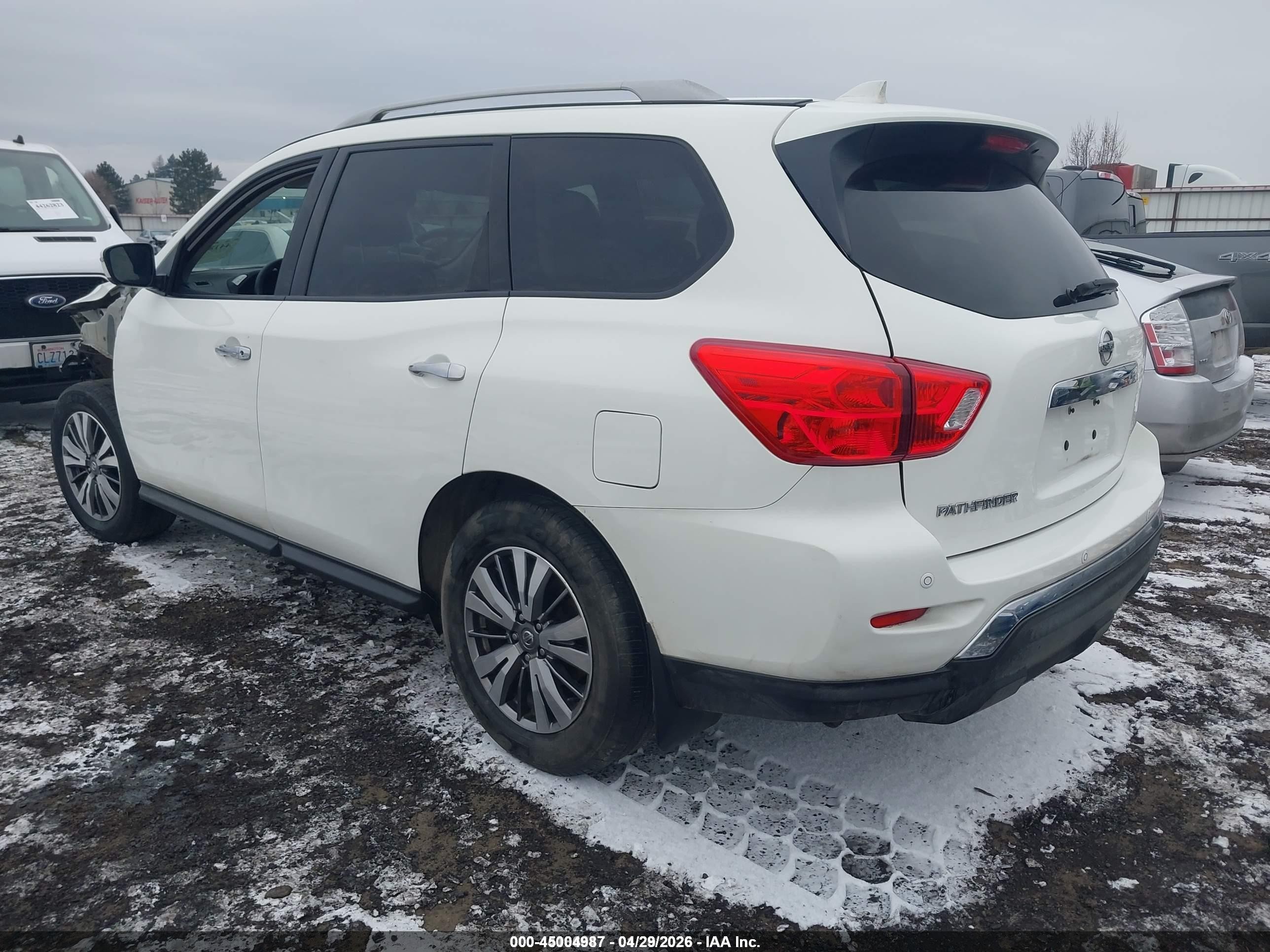 2019 Nissan Pathfinder S Белый vin: 5N1DR2MNXKC621087