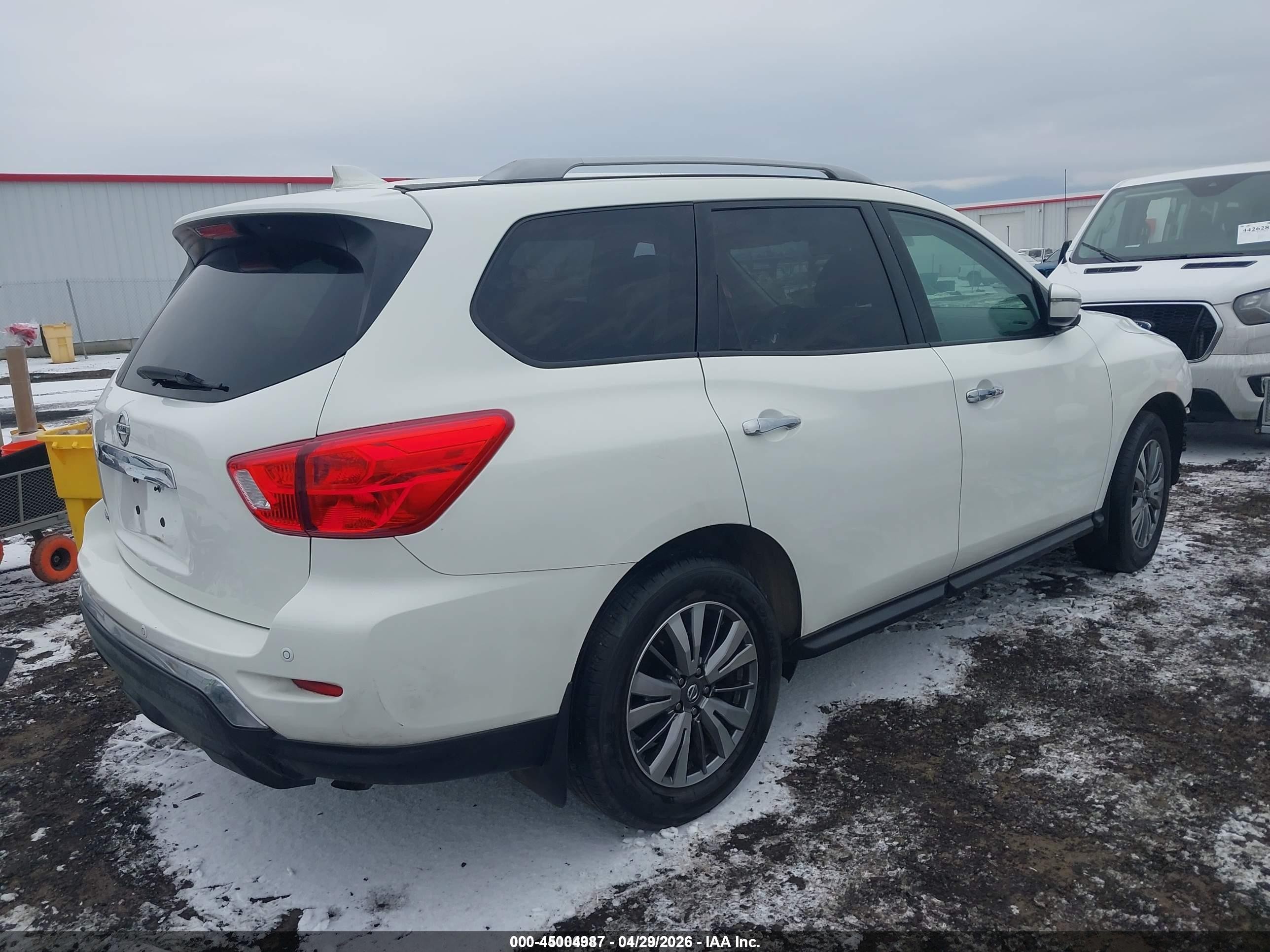 2019 Nissan Pathfinder S Белый vin: 5N1DR2MNXKC621087
