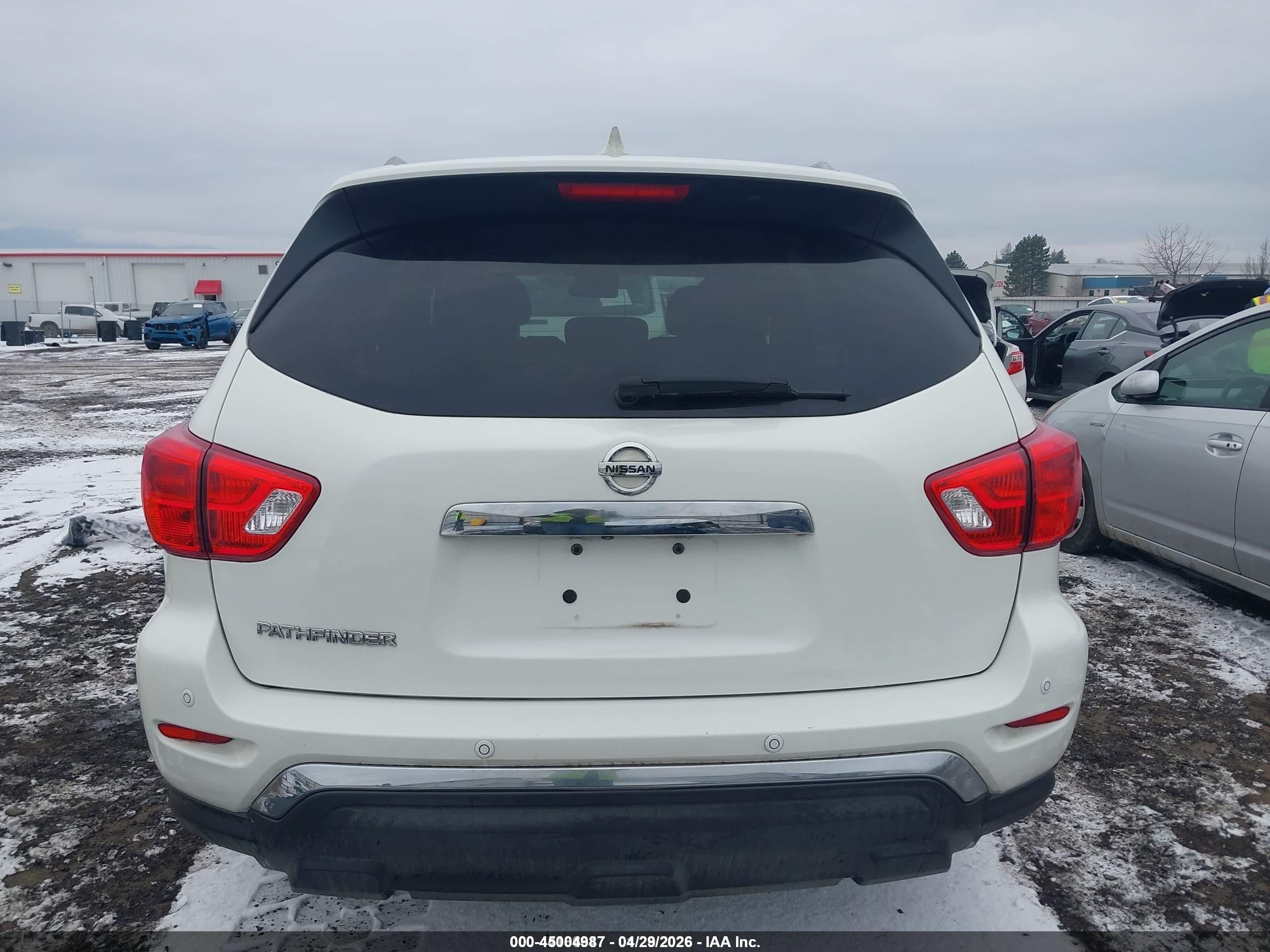 2019 Nissan Pathfinder S Белый vin: 5N1DR2MNXKC621087