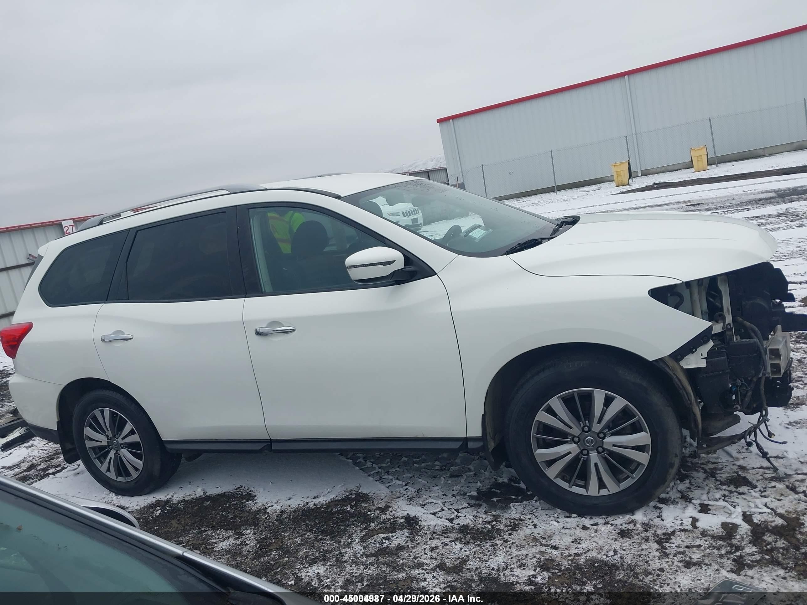 2019 Nissan Pathfinder S Белый vin: 5N1DR2MNXKC621087