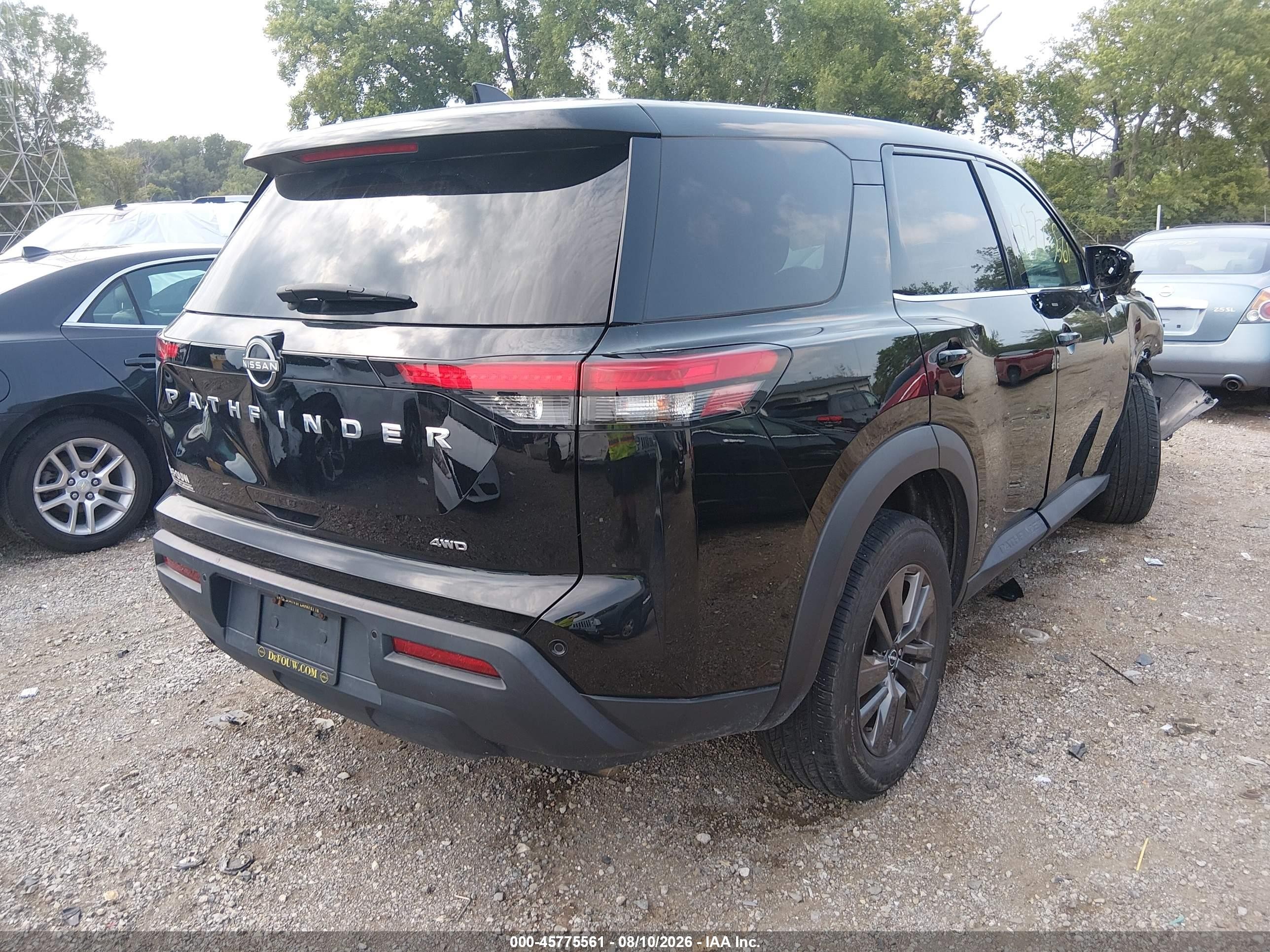 2022 Nissan Pathfinder S 4wd Black vin: 5N1DR3AC4NC220602