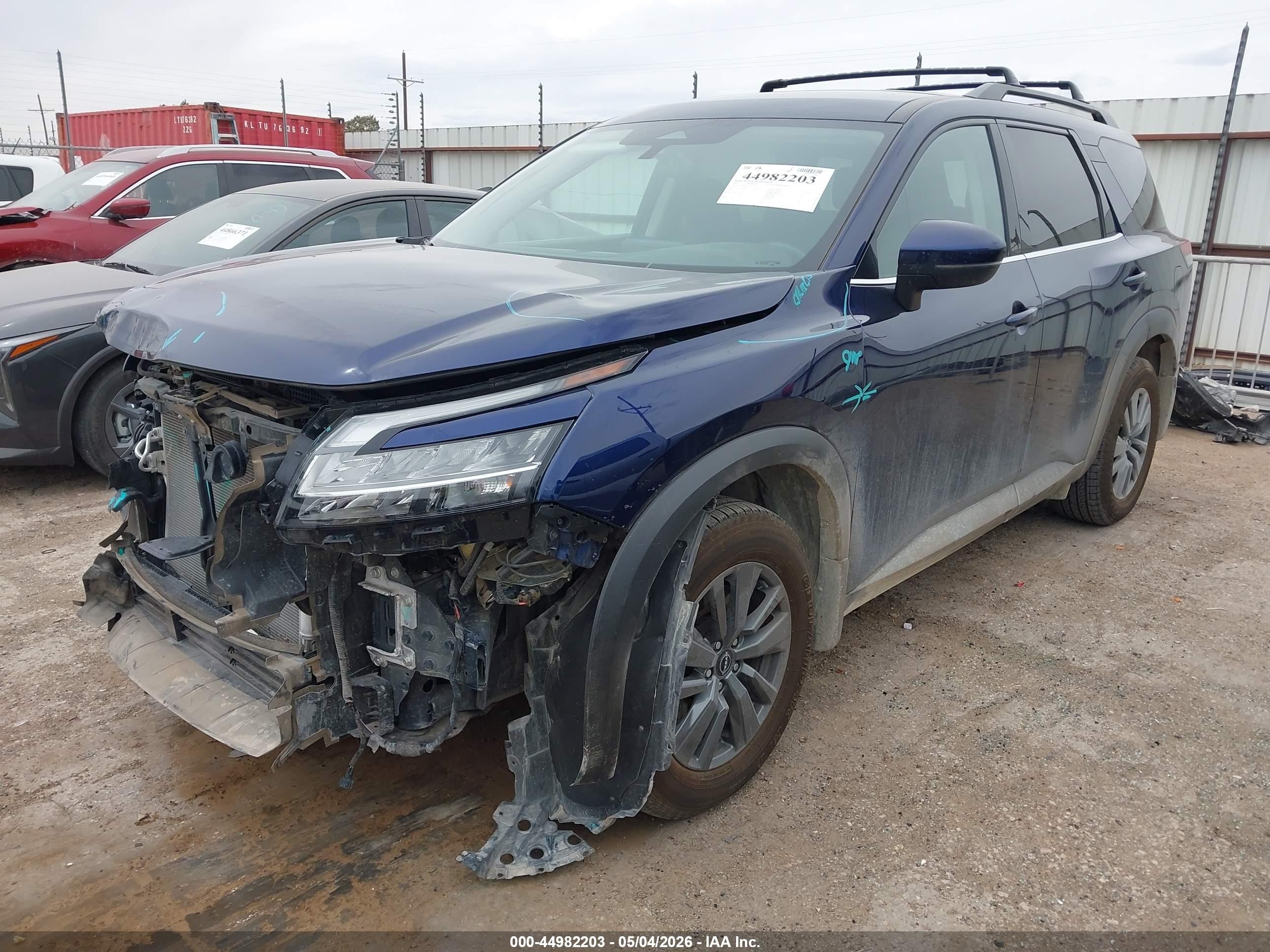 2022 Nissan Pathfinder Sv 2wd Синий vin: 5N1DR3BA5NC256456