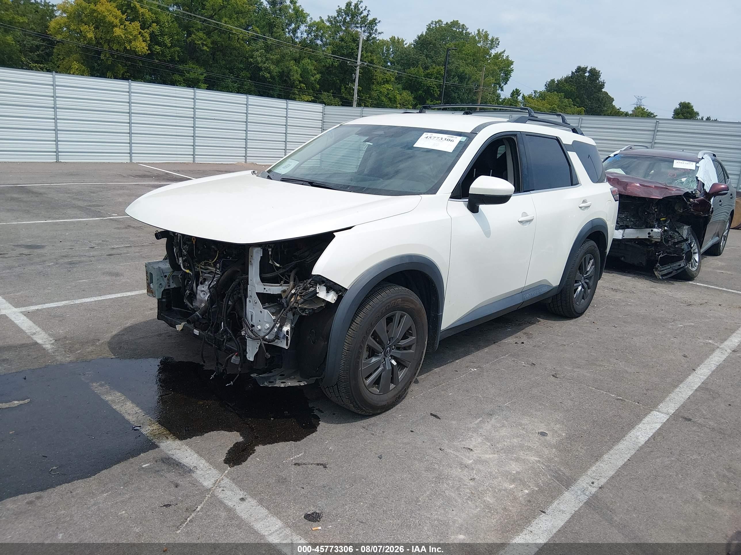 2023 Nissan Pathfinder Sv Fwd White vin: 5N1DR3BA8PC211742