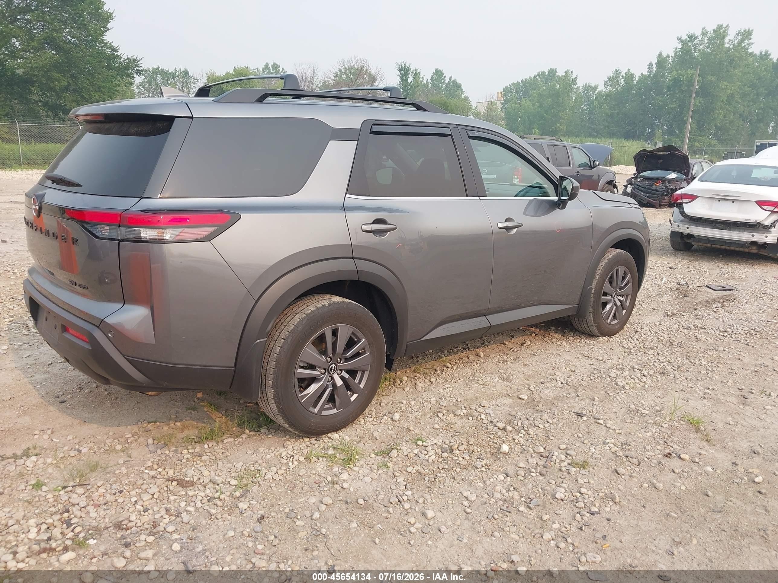 2022 Nissan Pathfinder Sv 4wd Gray vin: 5N1DR3BC5NC249251