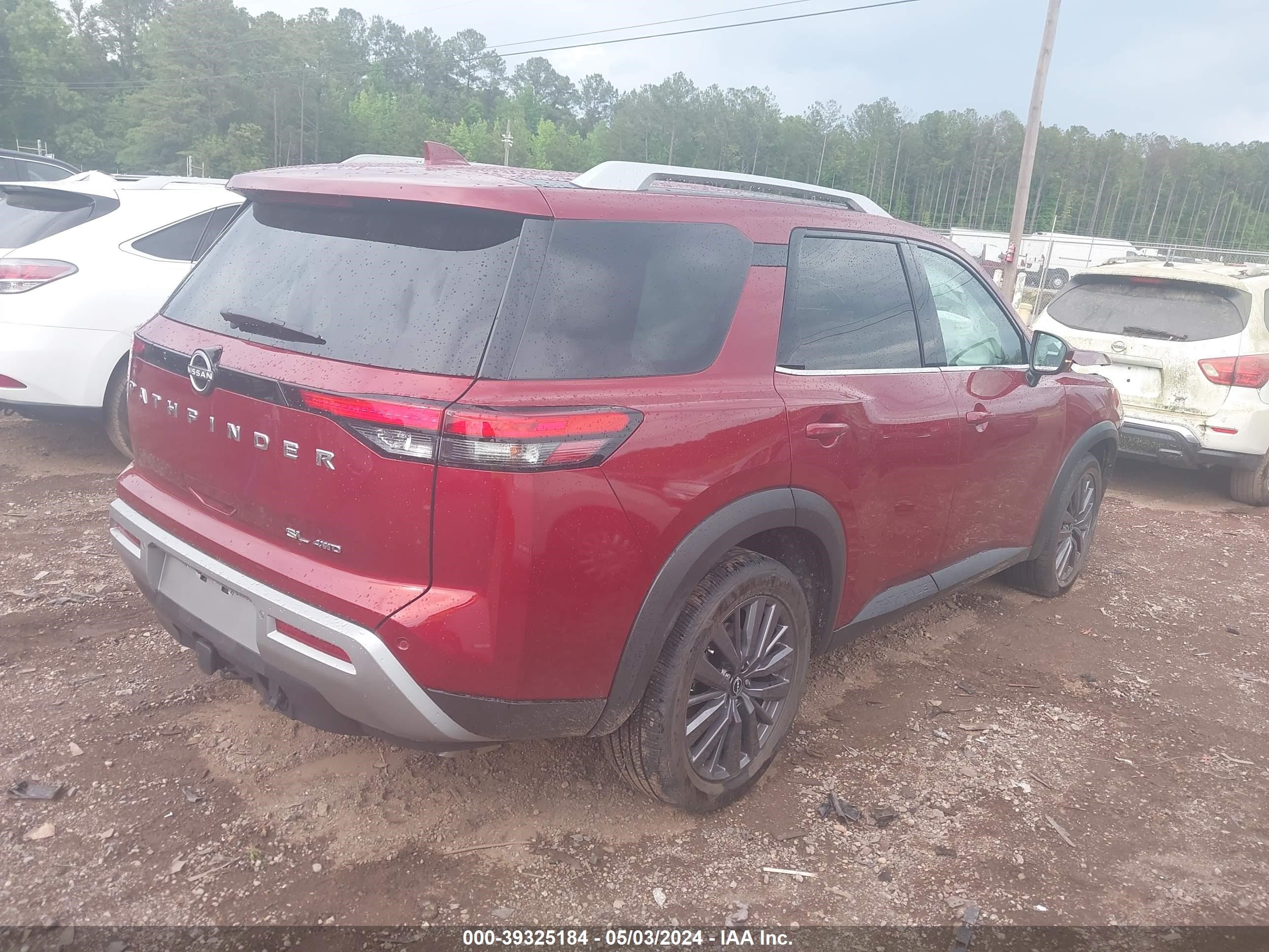 2023 Nissan Pathfinder Sl 4wd Темно-бордовый vin: 5N1DR3CD1PC202471
