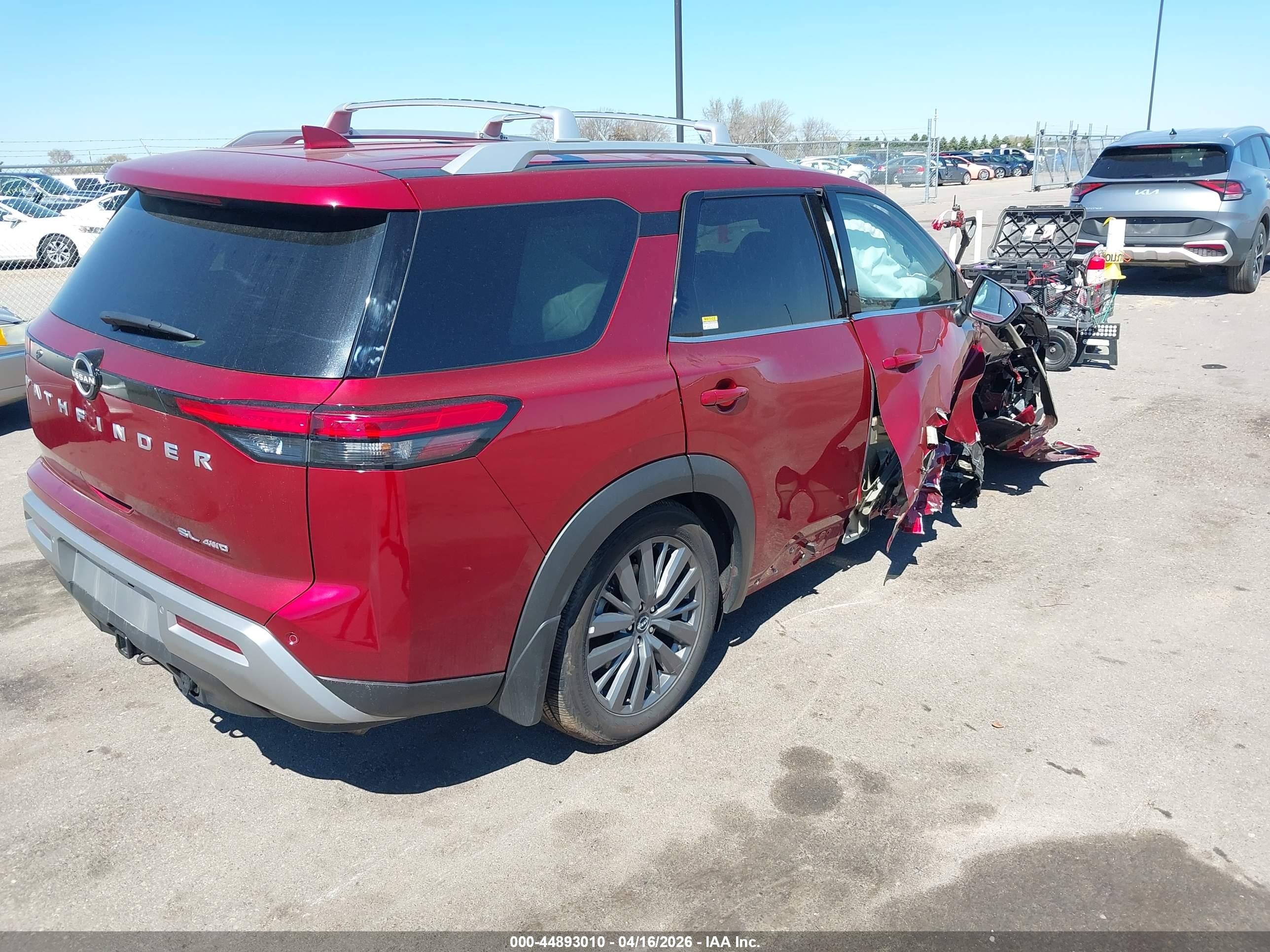 2025 Nissan Pathfinder Sl 4wd Red vin: 5N1DR3CD5SC285993