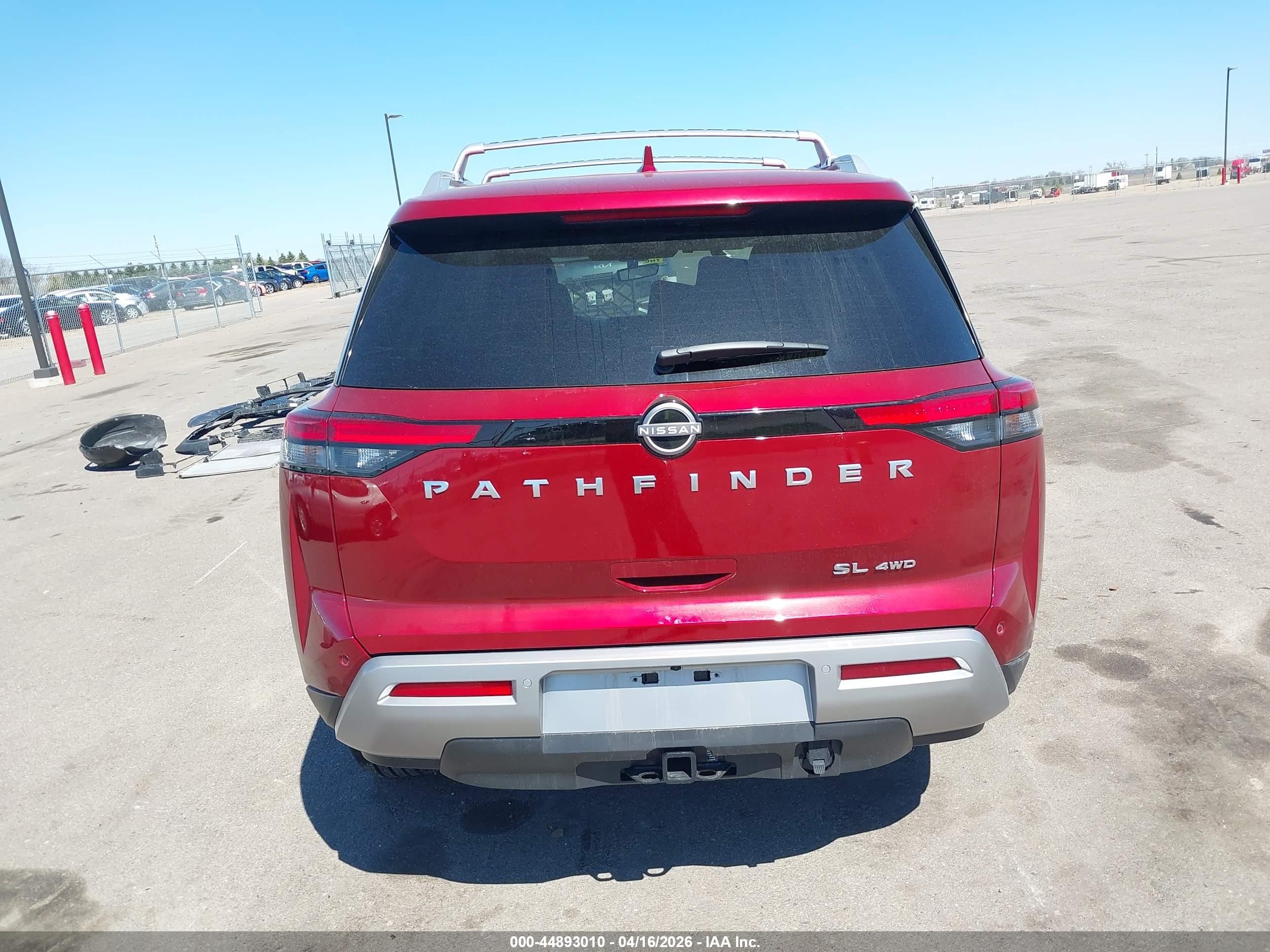 2025 Nissan Pathfinder Sl 4wd Red vin: 5N1DR3CD5SC285993