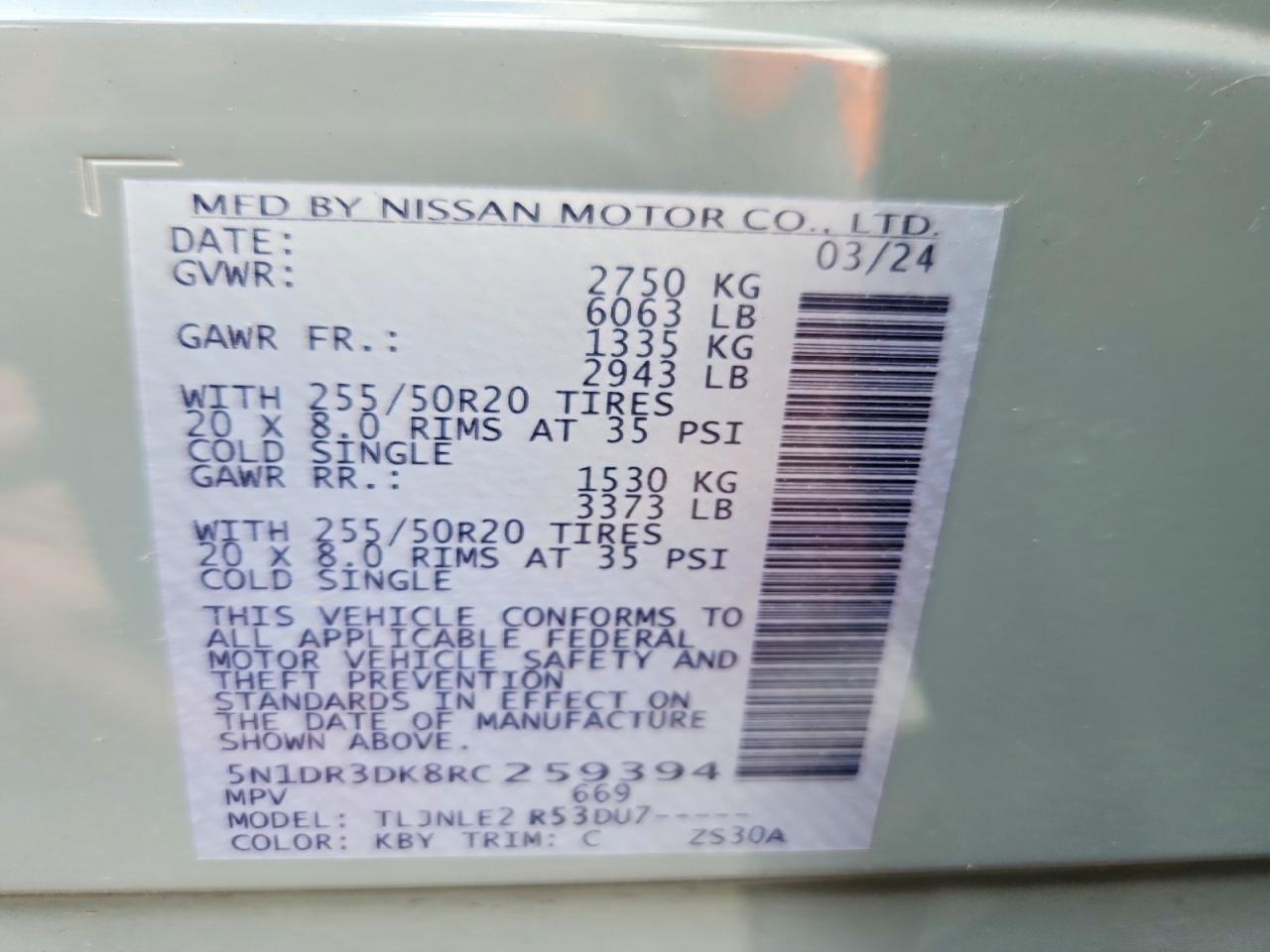 2024 Nissan Pathfinder Platinum Серебряный vin: 5N1DR3DK8RC259394