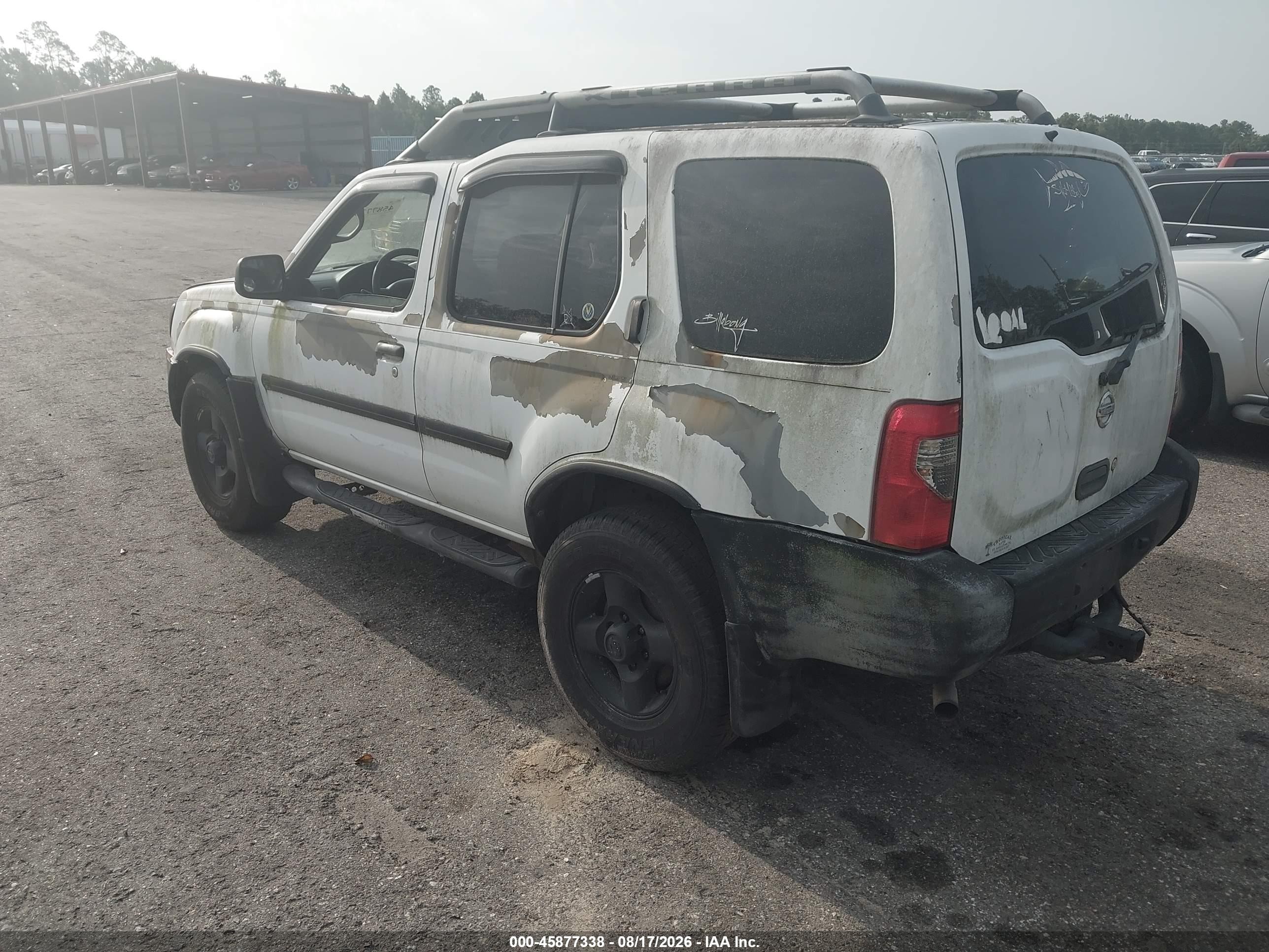2002 Nissan Xterra Xe White vin: 5N1ED28T02C606237