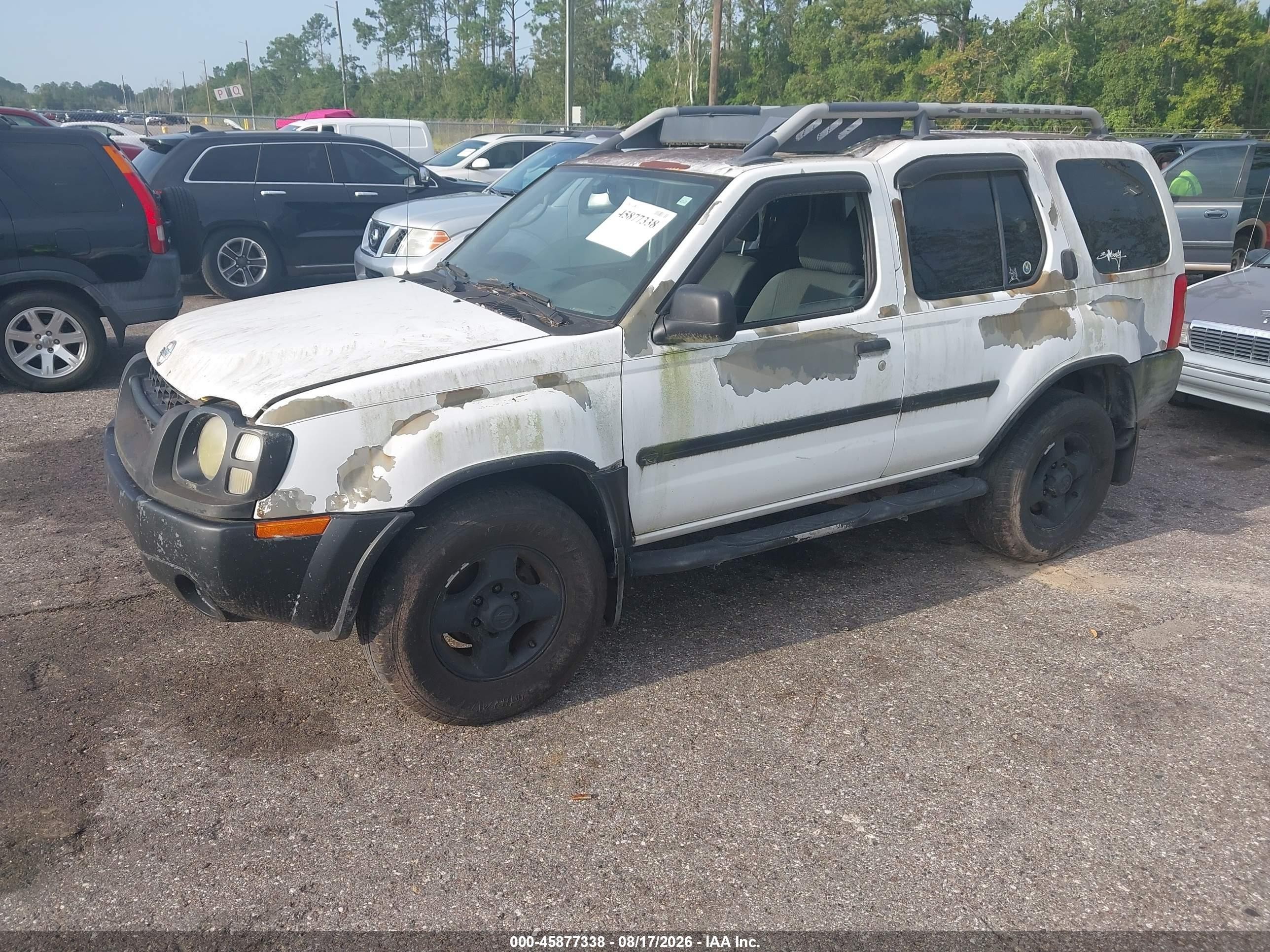 2002 Nissan Xterra Xe White vin: 5N1ED28T02C606237