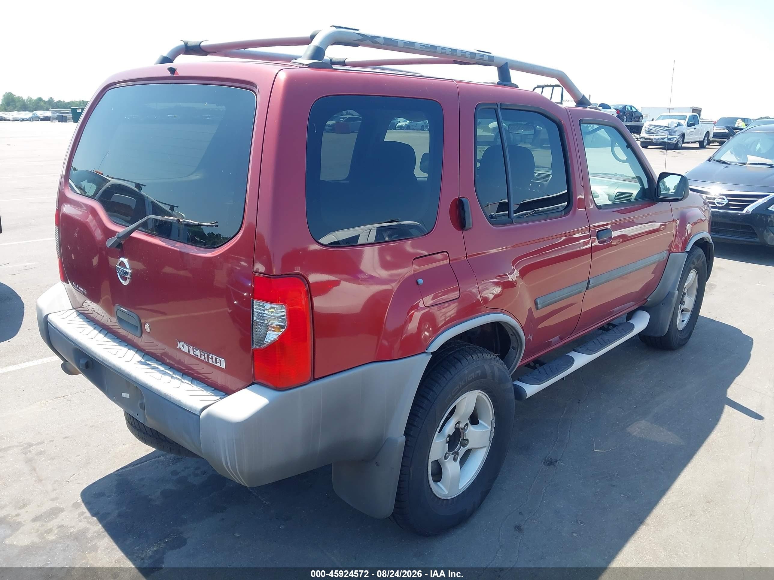 2004 Nissan Xterra Xe Red vin: 5N1ED28T04C617497