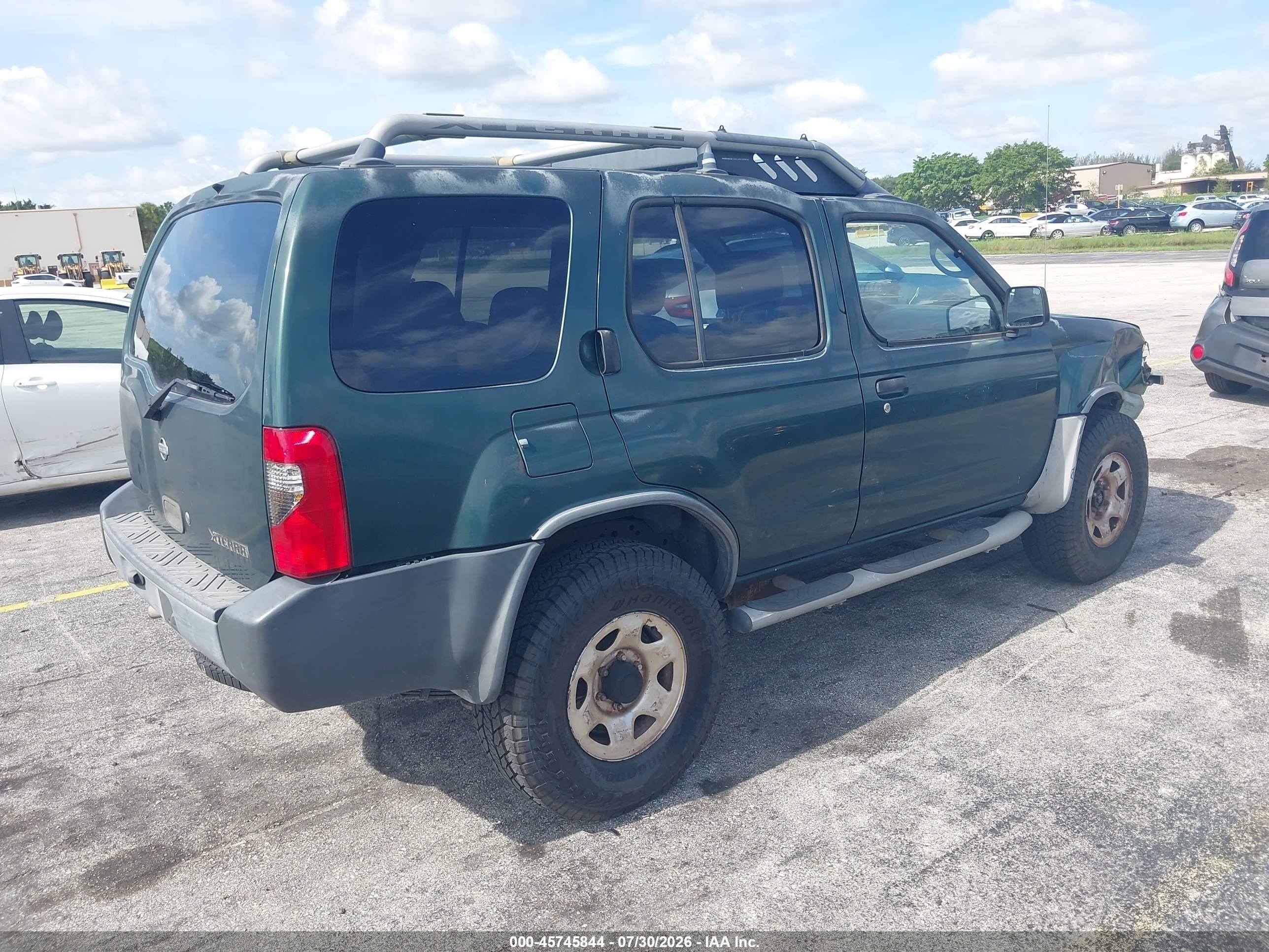 2000 Nissan Xterra Se/xe Green vin: 5N1ED28T0YC510259