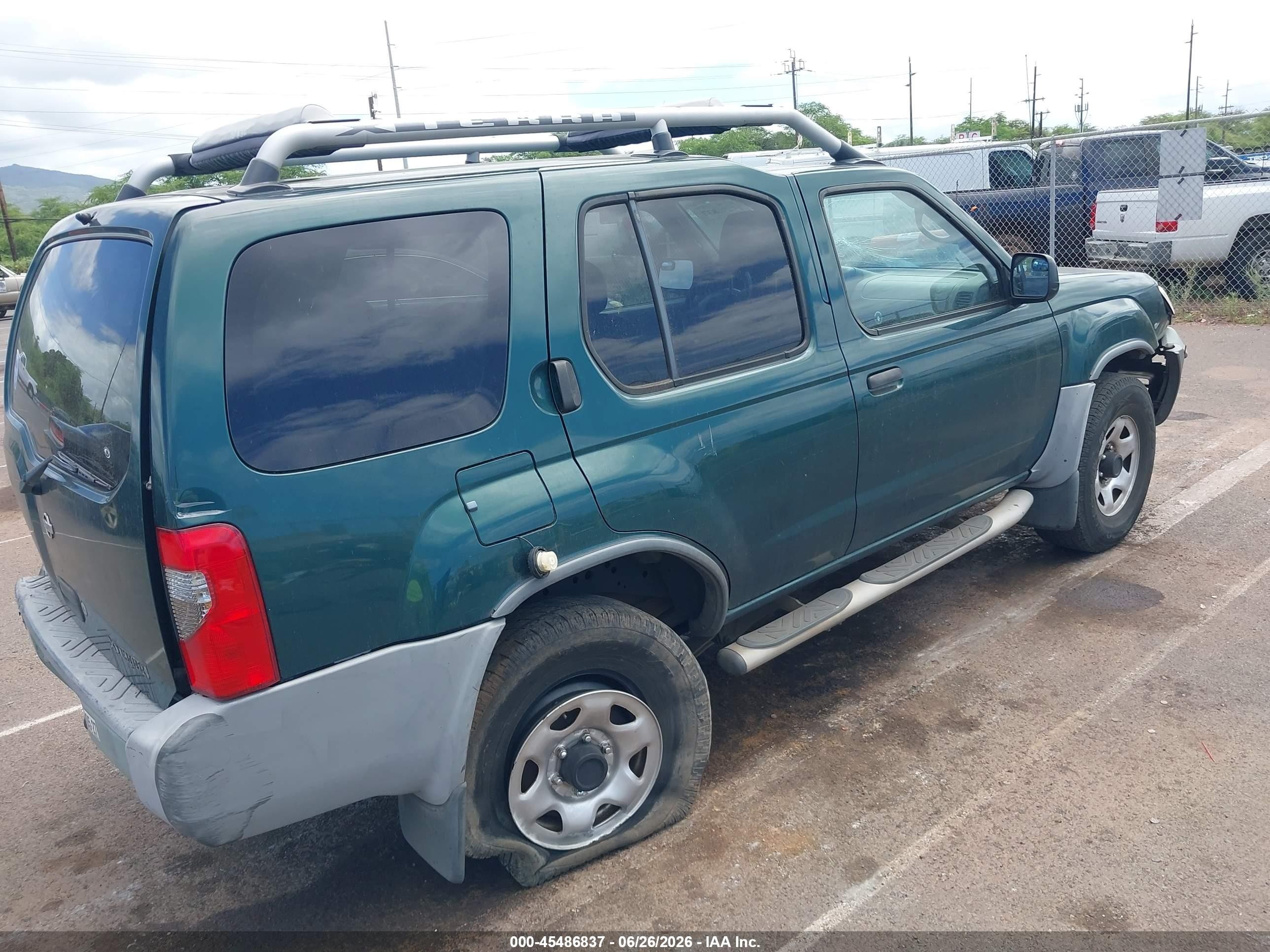 2001 Nissan Xterra Xe-v6 Green vin: 5N1ED28T11C500748